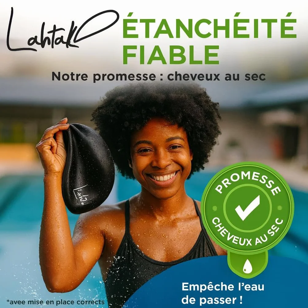 Bonnet de Bain Silicone Imperméable Extra-Large pour Cheveux Longs, Natation Femmes Hommes Dreadlocks