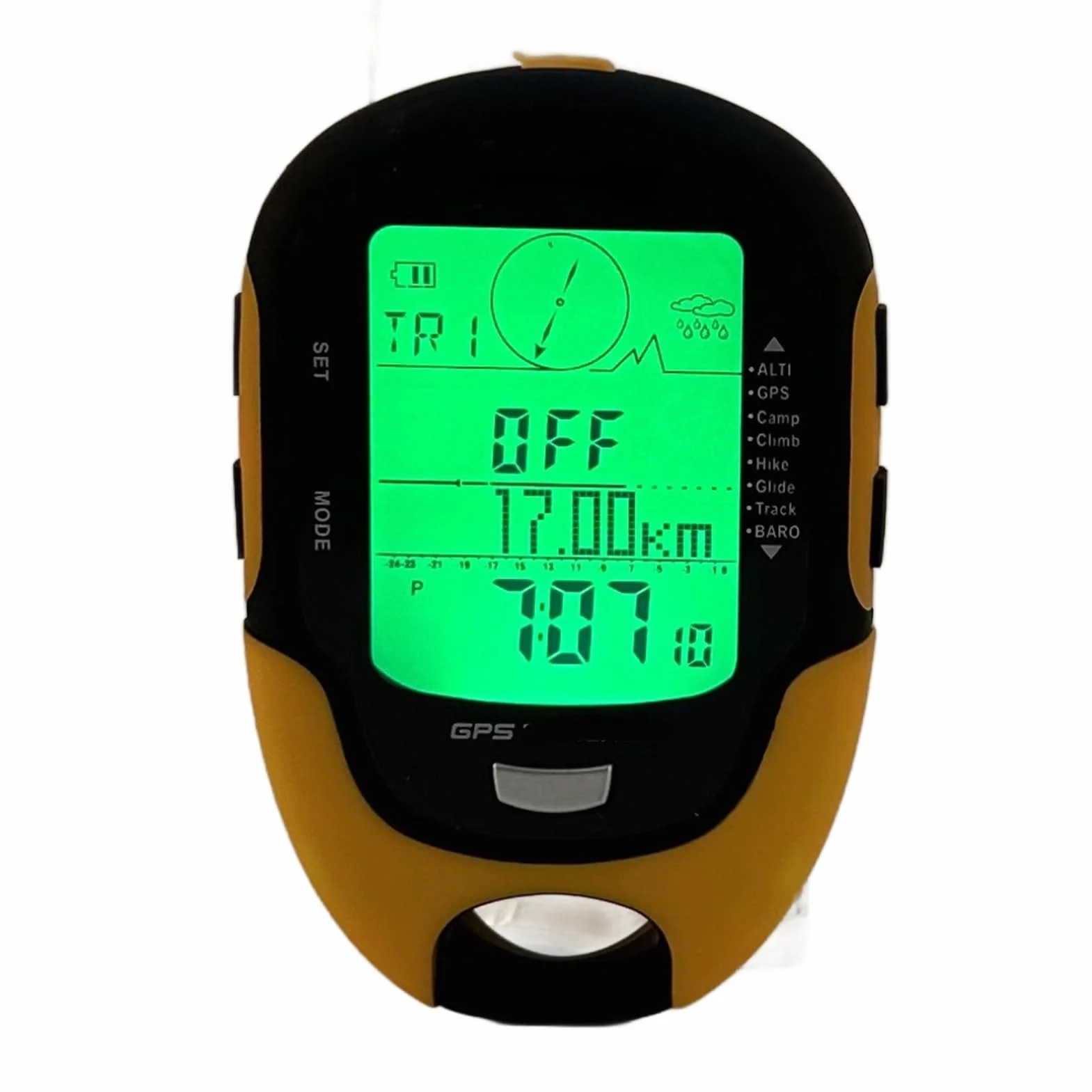 Dilwe Altimètre Numérique FR510 ABS IPX4 LCD Boussole GPS Thermomètre Baromètre Testeur de Pression