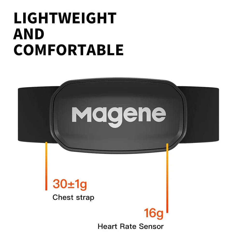 Magene H303 Heart Rate Monitor Chest Strap Ant+ Bluetooth iOS Android