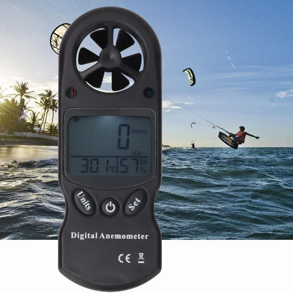 Anémomètre Numérique Multifonction TL-300 Port 300 Mesures Plein Air