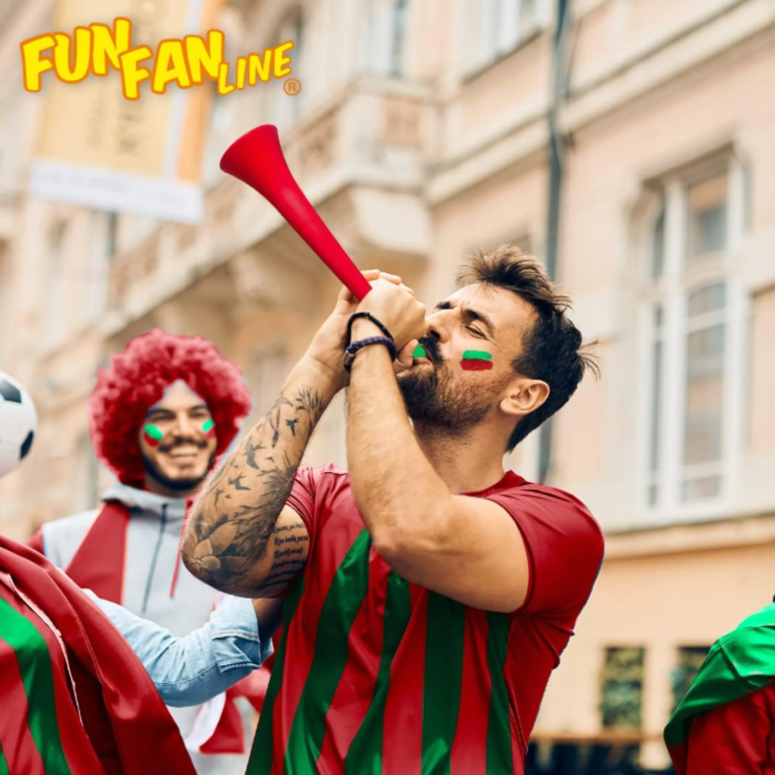Lot de 3 trompettes Vuvuzela colorées pour fêtes, piñatas et sport