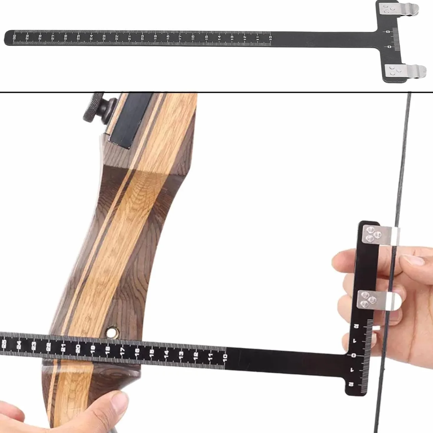 Règle en Forme de T, Carré d'Arc en Acier Inoxydable, Outil de Réglage pour Arc Classique et Arc à Poulies