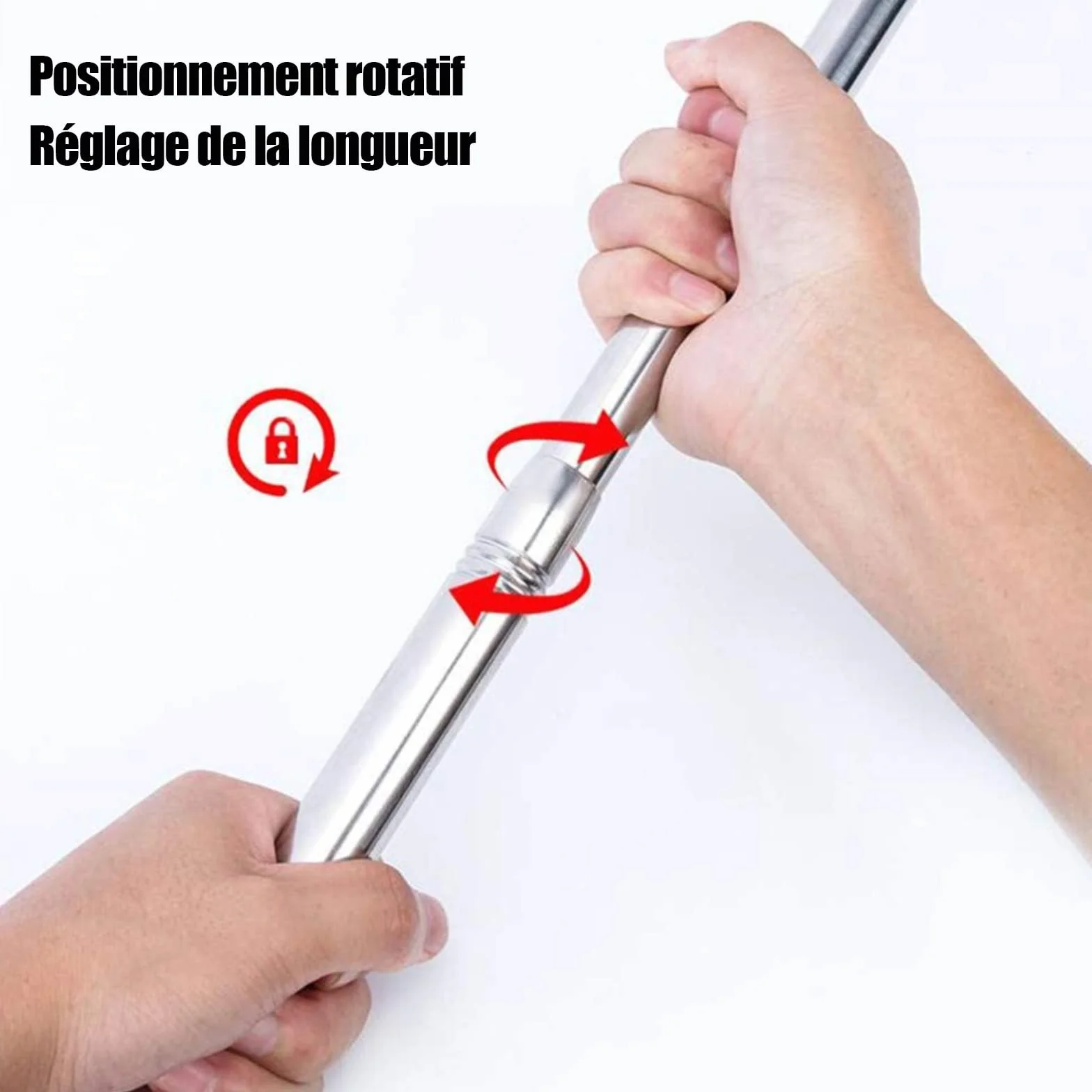 Épuisette de Pêche Pliable 190cm Manche Téléscopique Alliage d'Aluminium 4 Sections Filet Nylon Triangulaire 37-68 Pouces pour Carpe Truite