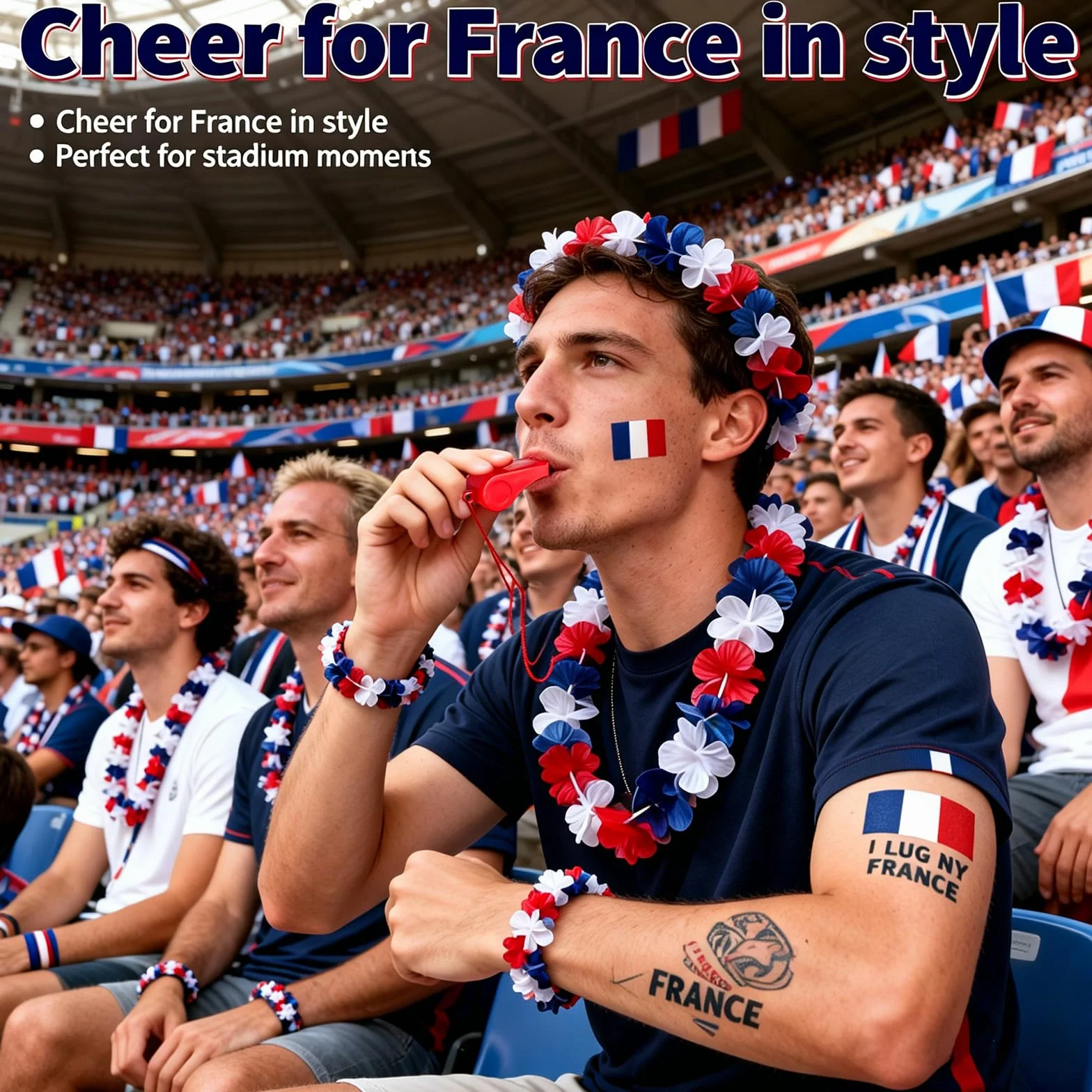 Accessoire Supporters France 9 Pièces Coupe du Monde Euro Football