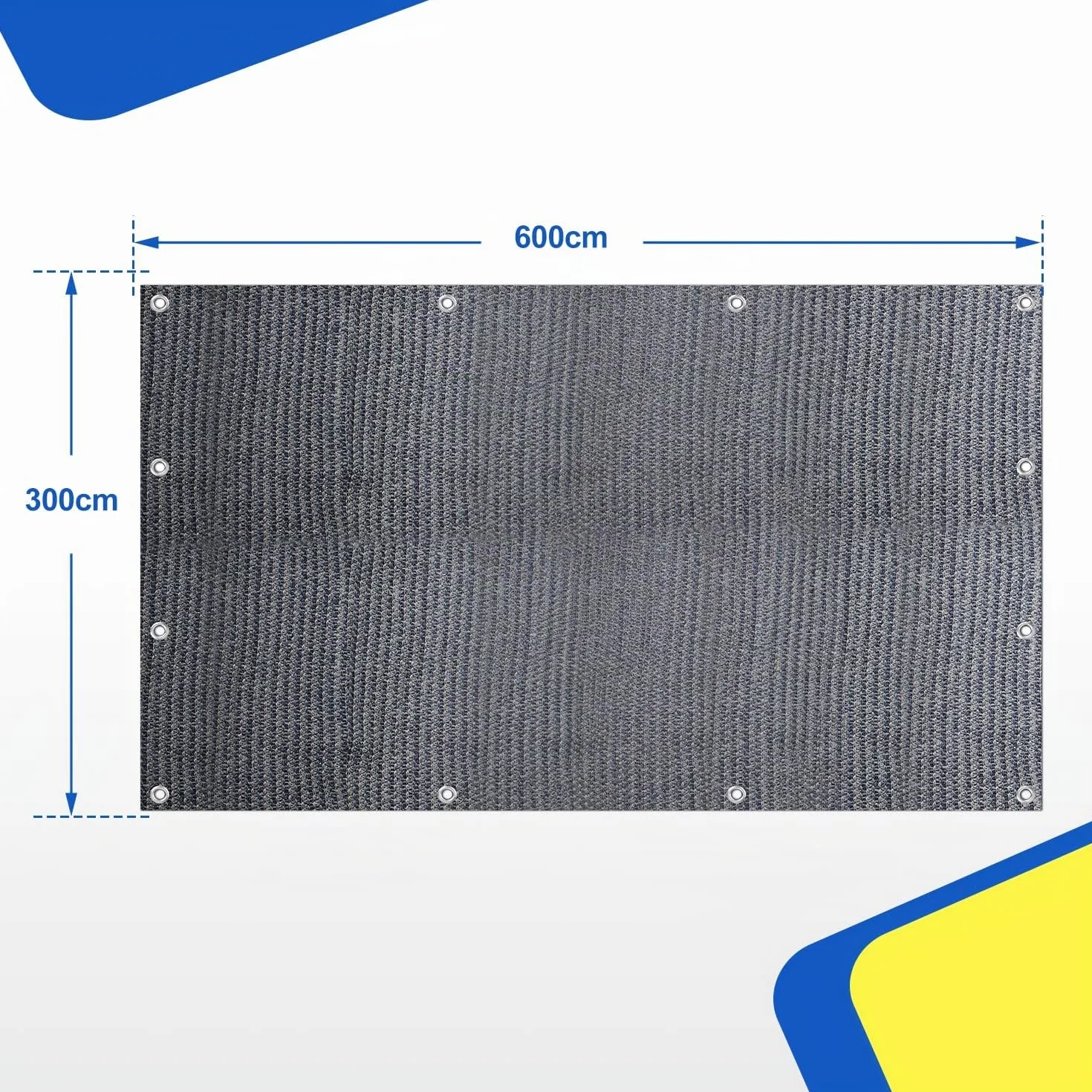 Tapis d'auvent Respirant Antidérapant Lavable pour Camping avec Piquets et Sac de Transport
