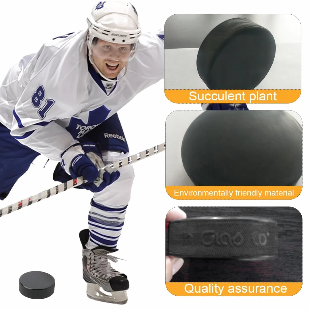 Palets d'exercice de hockey en caoutchouc 3 PC pour hockey sur glace