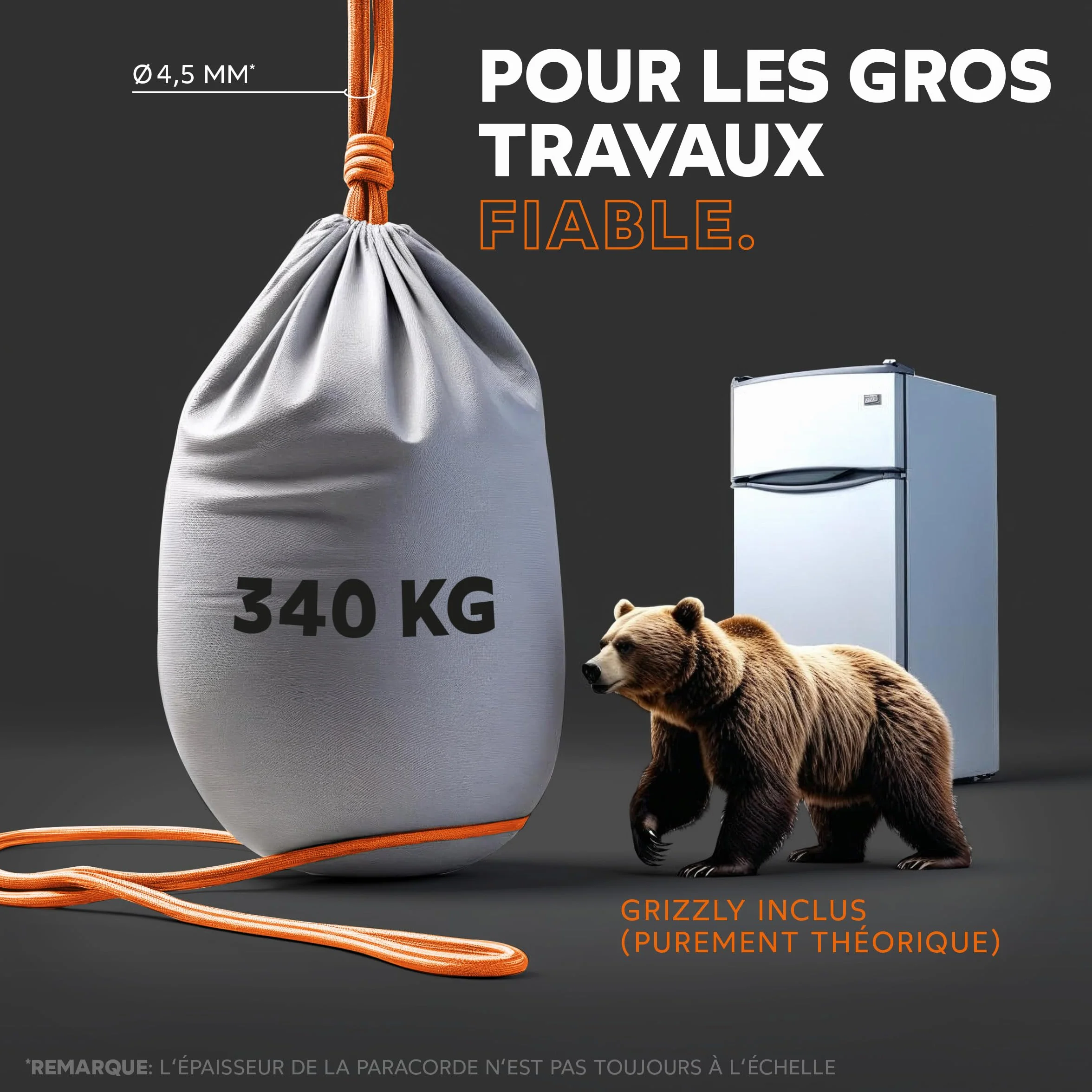 GO!elements Paracord 750 Type IV Corde en Nylon ø 4,5 mm 11 brins 340 KG Survie Camping