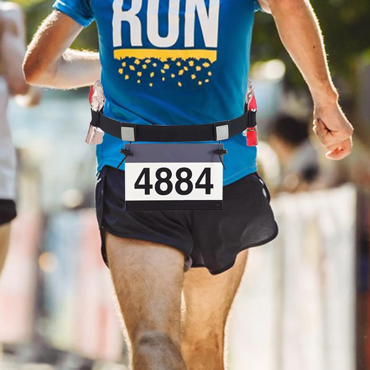 Ceinture Porte Dossard Triathlon Réglable pour Marathon Cyclisme Ironman