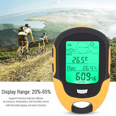 VBESTLIFE FR500 Altimètre Multifonctionnel Baromètre Thermomètre Boussole Hygromètre Escalade Plein Air