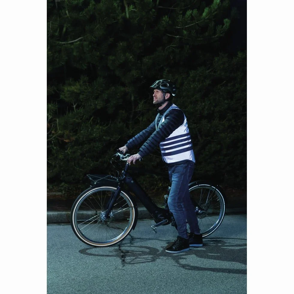 ABUS Gilet de Sécurité Lumino Urban Vest Réfléchissant pour Visibilité de Nuit Adulte avec Fermeture Éclair