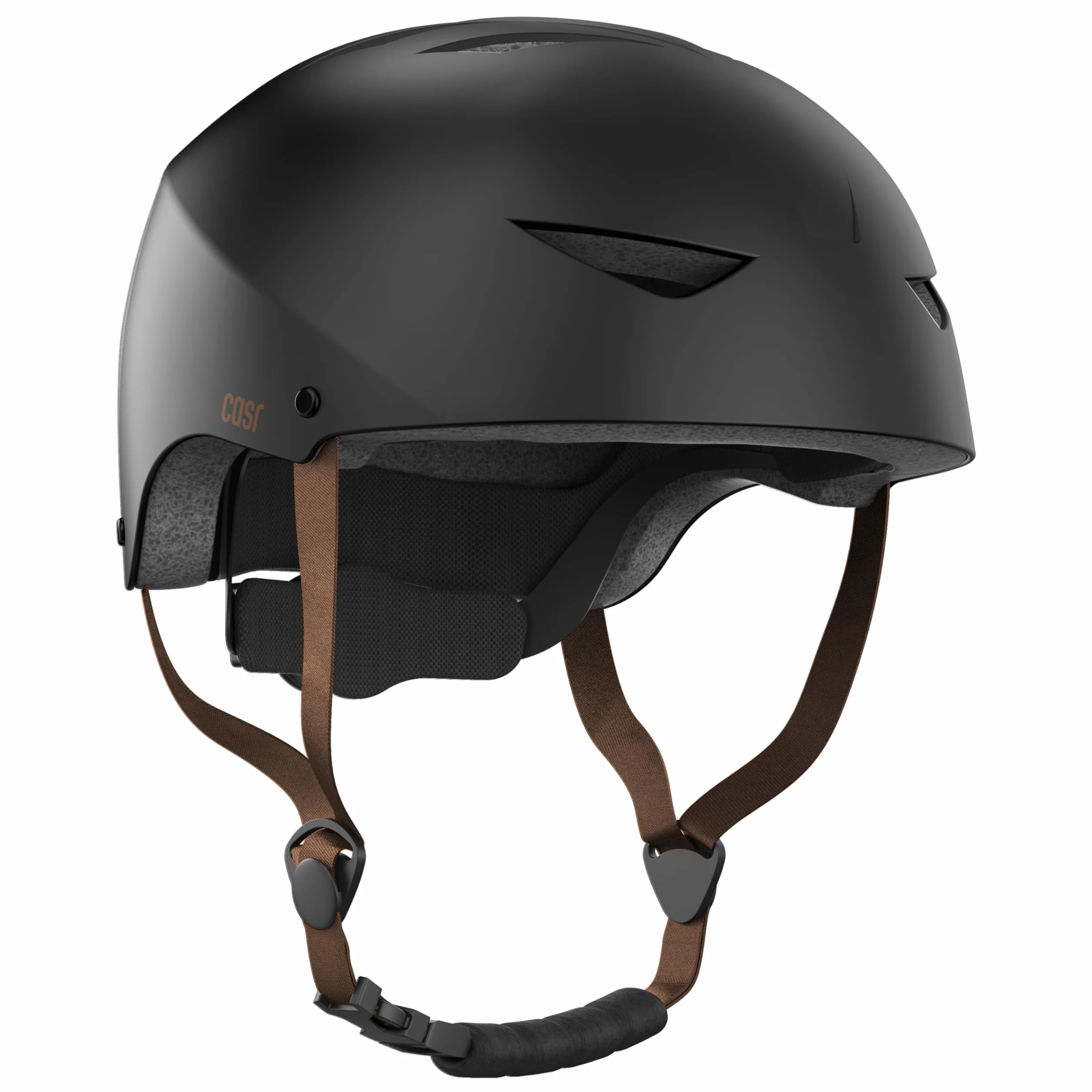 Casque Vélo Enfant CASR Classic - Léger, Taille Ajustable, Certifié EN1078, Noir Mat, Taille S