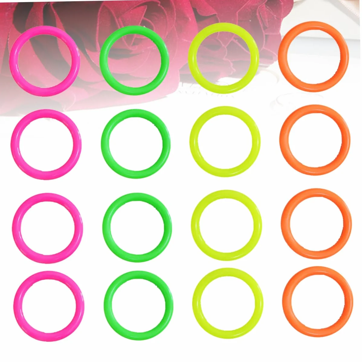 Toyvian Jeu d'Anneaux de Lancer en Plastique 24pces pour Garçons et Filles Jouet d'Exercice Extérieur