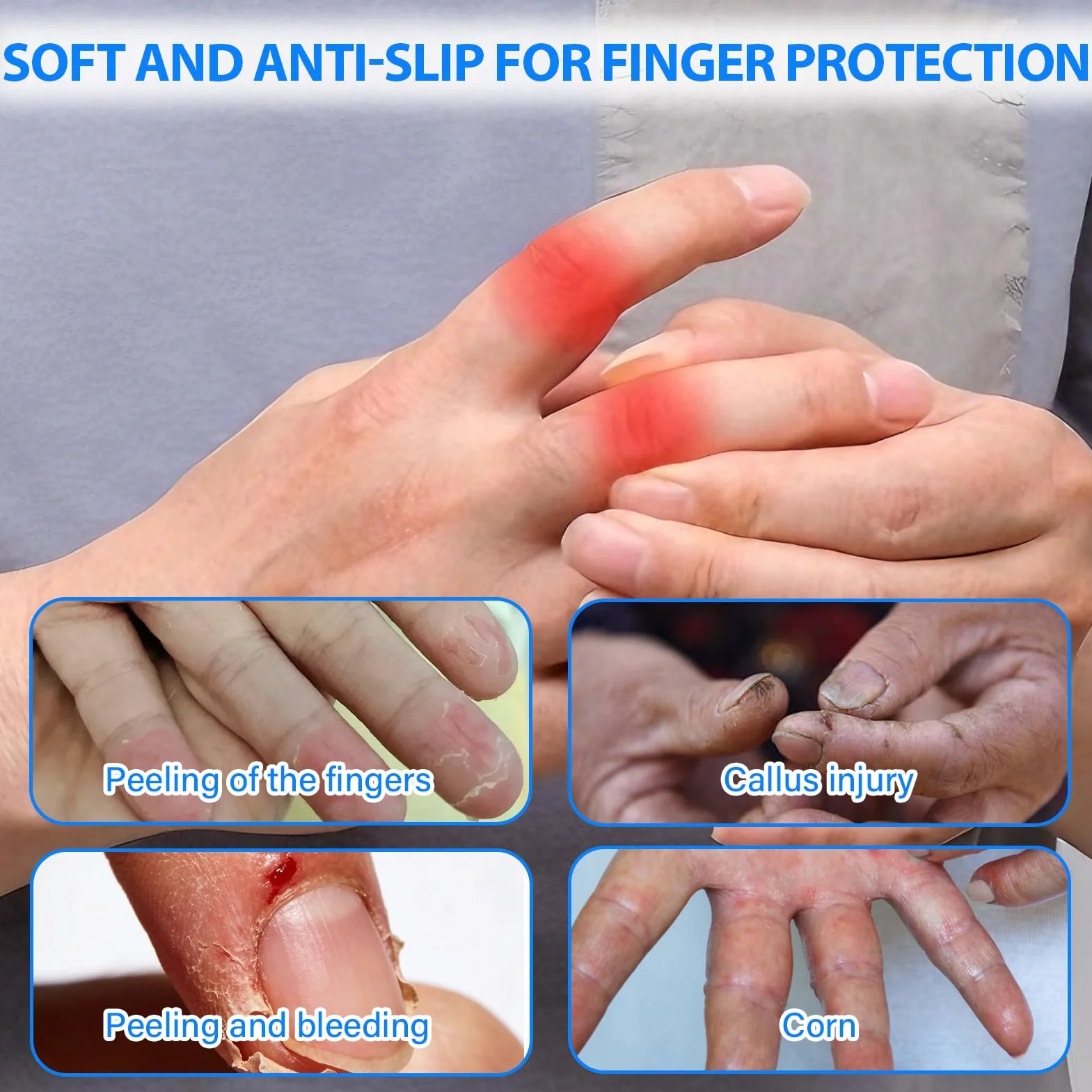 Protège-Doigts en Silicone 12 PCS, Pansements Doigts Imperméables, Protection du Bout des Doigts, Couleur Chair