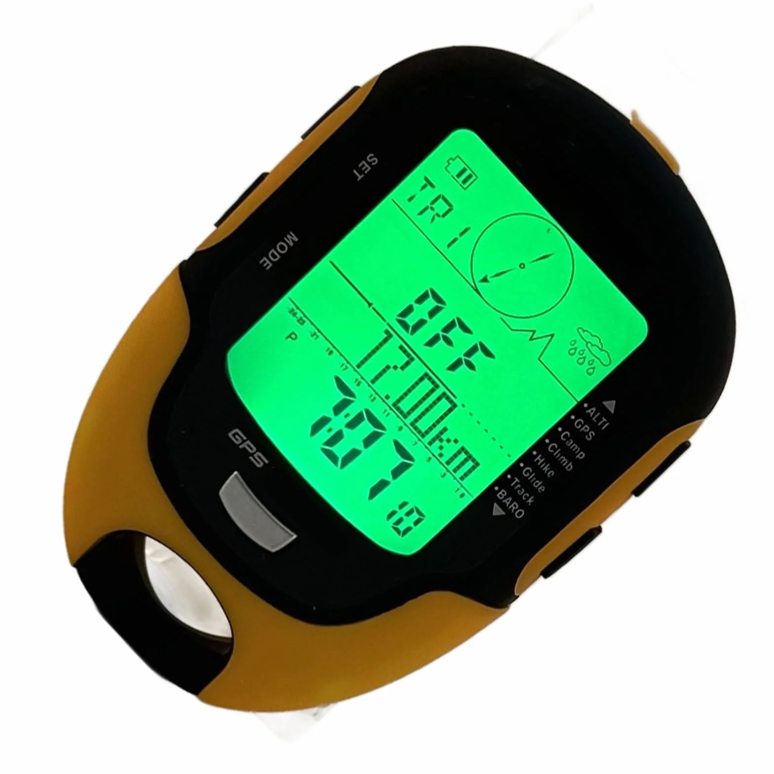 Dilwe Altimètre Numérique FR510 ABS IPX4 LCD Boussole GPS Thermomètre Baromètre Testeur de Pression