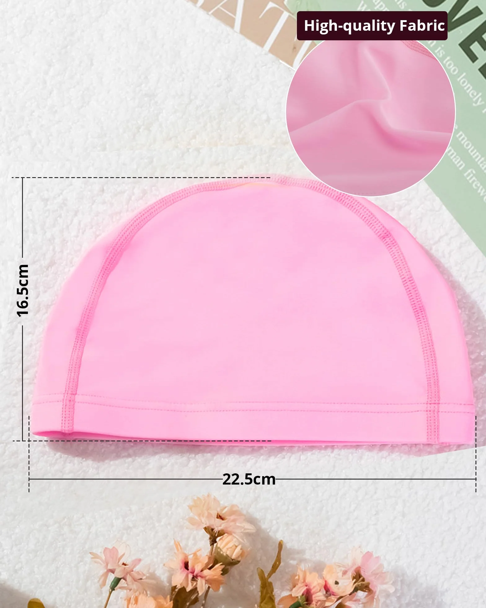 Bonnet de Bain Enfant Tissu 4-10 Ans Anti-Eau Nageur