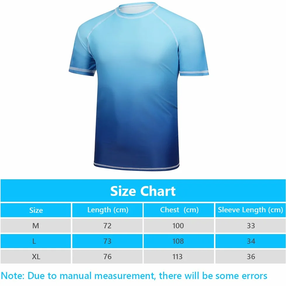 Rashguard Homme Anti-UV Manches Courts T-Shirt de Sport pour Natation Surf Plongée Séchage Rapide