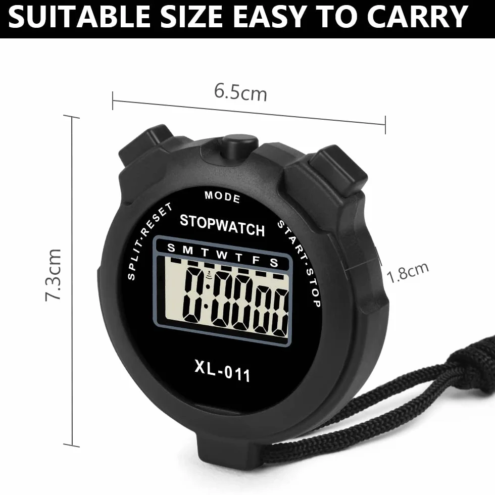 Vicloon Chronomètre Électronique Étanche Multifonction Sport Numérique d'Arbitre ABS Bleu
