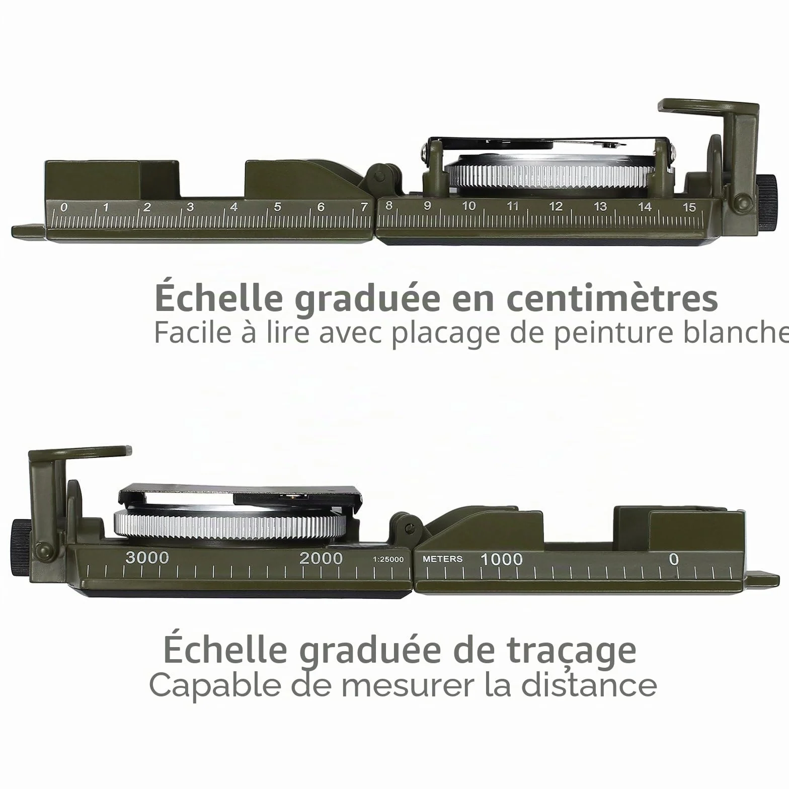 Proster Boussole de Randonnée Professionnelle avec Clinomètre – Boussole Militaire Étanche IP65 Navigation et Orientation