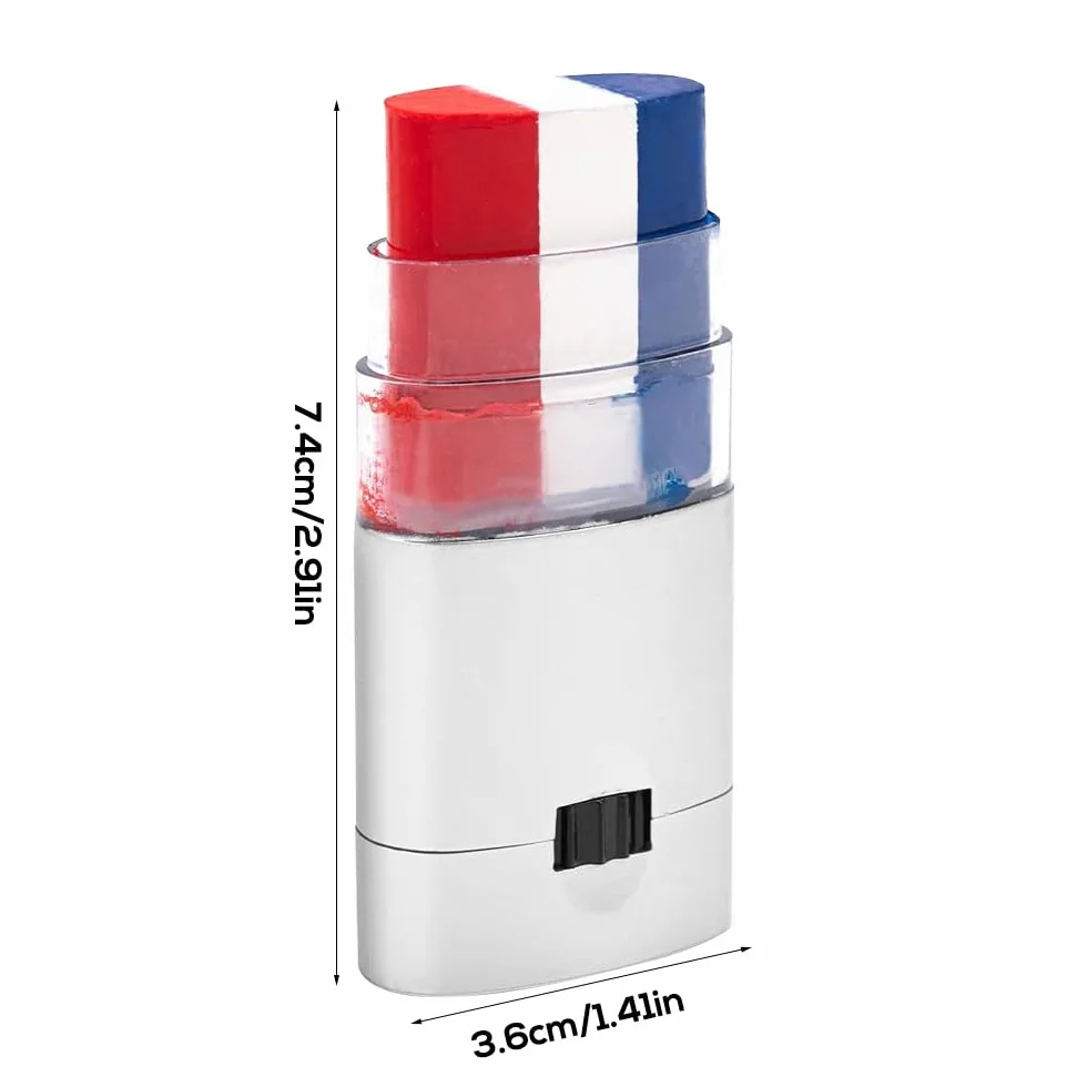 NAVESO Maquillage Bleu Blanc Rouge, 3 Stick Kit Supporter France EM 2024