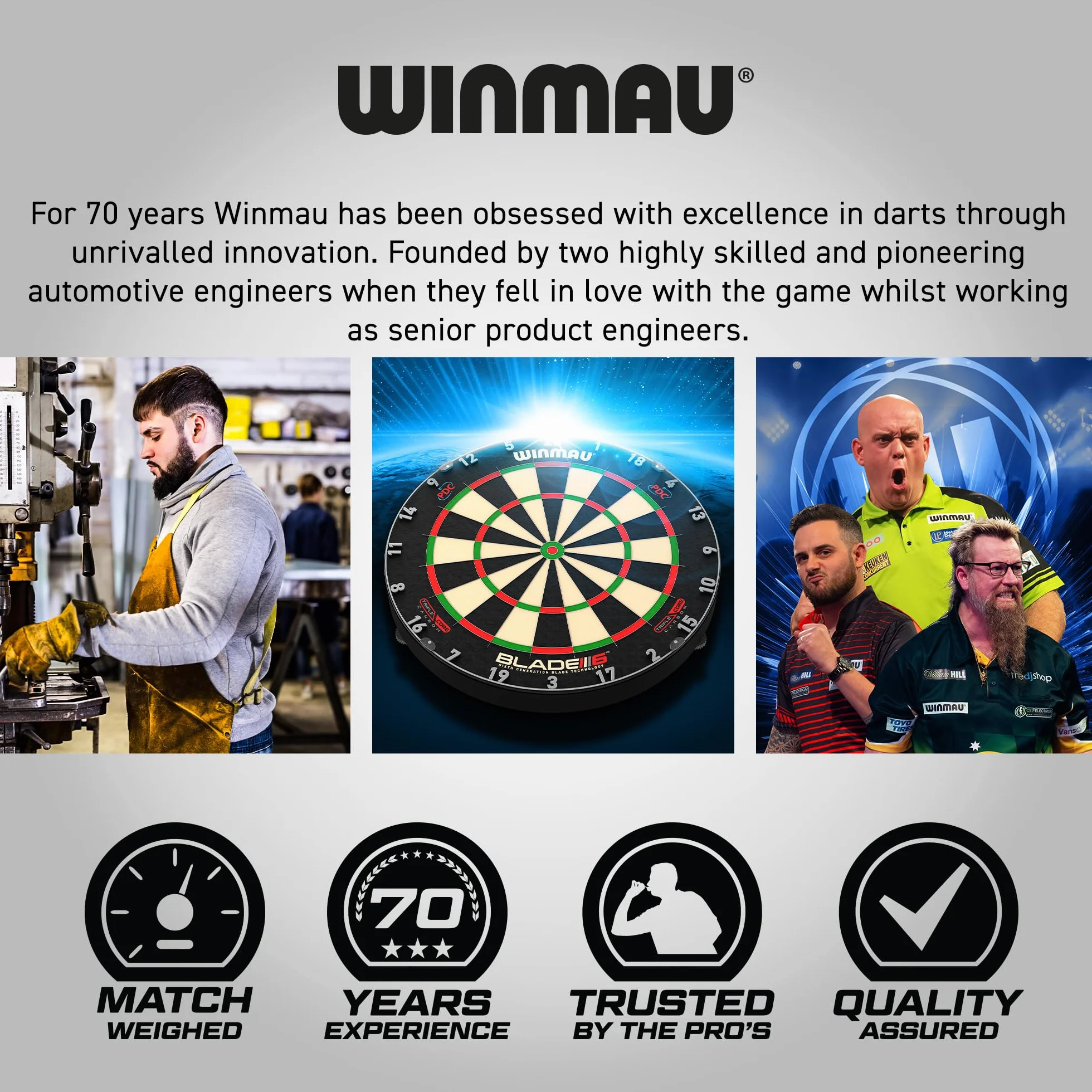 WINMAU Blade 6 360 Cible de fléchettes steeldart Professionnelle homologuée Tournoi PDC