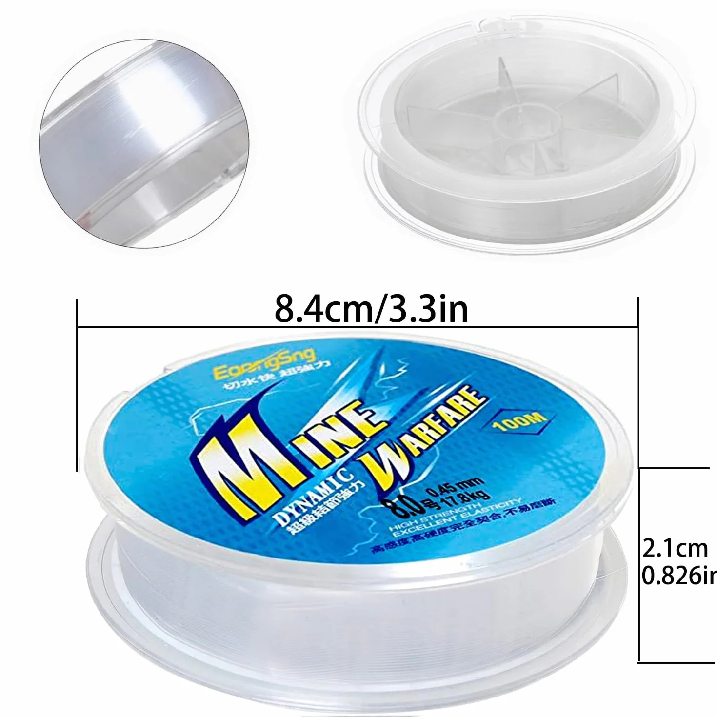 Ligne de Pêche en Nylon Monofilament 100 Mètres 0.45mm