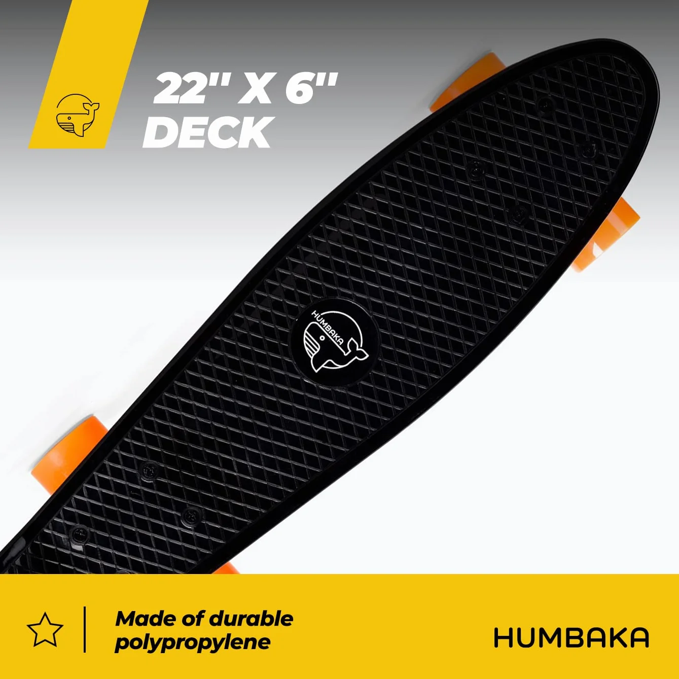 Fisk Skateboard enfant camion aluminium roulements ABEC-7 roues polyuréthane noir