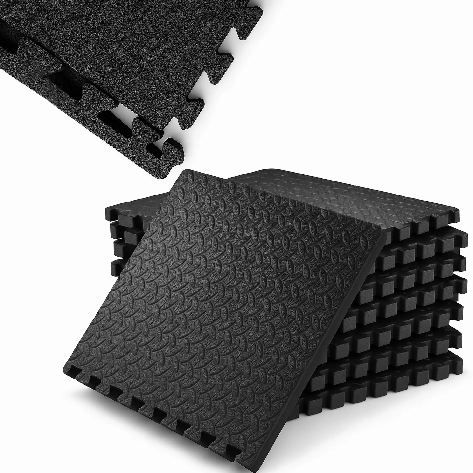 SAKUSEI Lot de 12 dalles de sol emboîtables en mousse EVA 60 x 60 cm 2 cm d'épaisseur