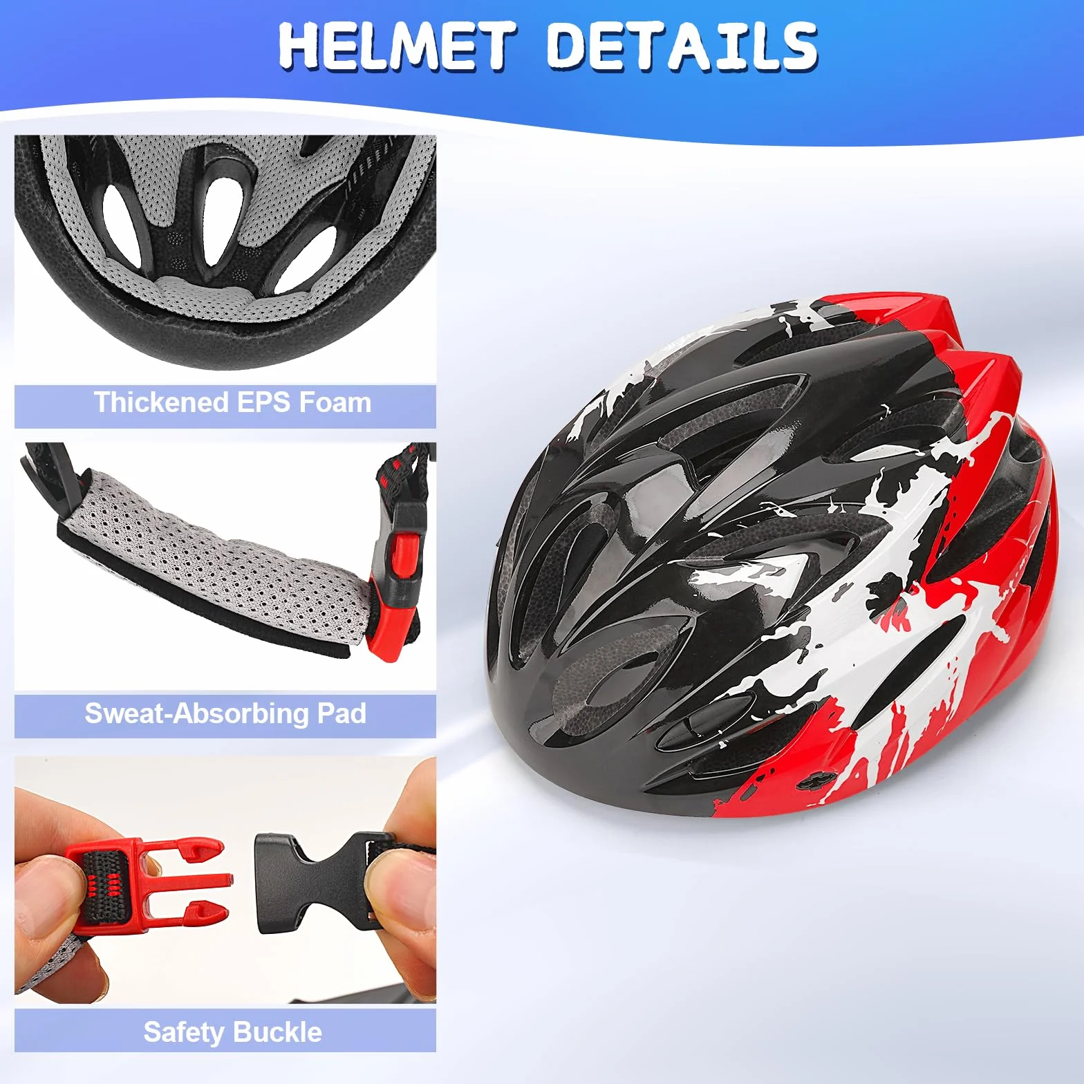 Casque Vélo Enfant Filles Garçons 3-14 Ans Réglable 50-58 cm Cyclisme Roller Skateboard Scooter