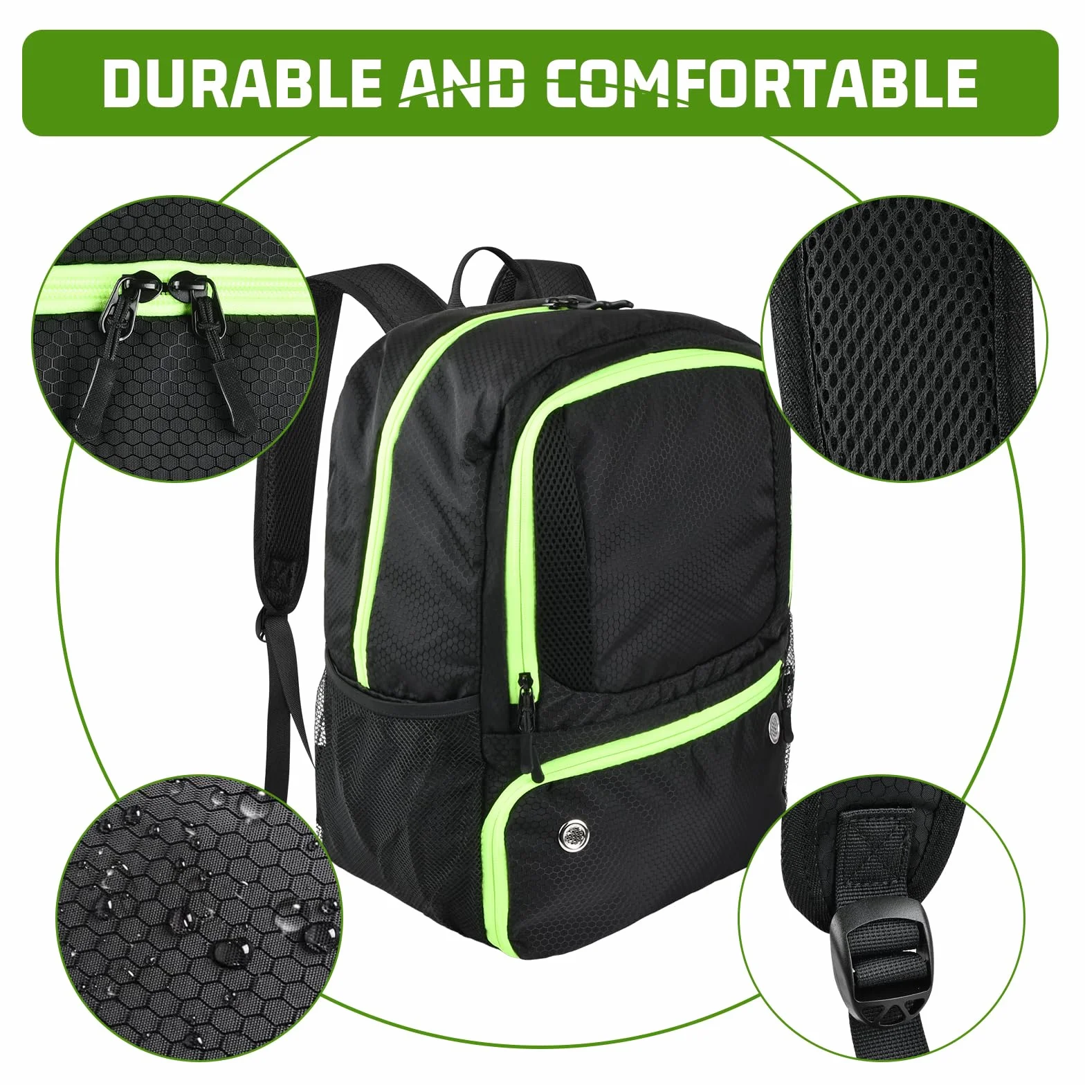 Dokeno Sac à Dos de Basket-Ball Homme avec Compartiment Ballon et Chaussures Sport