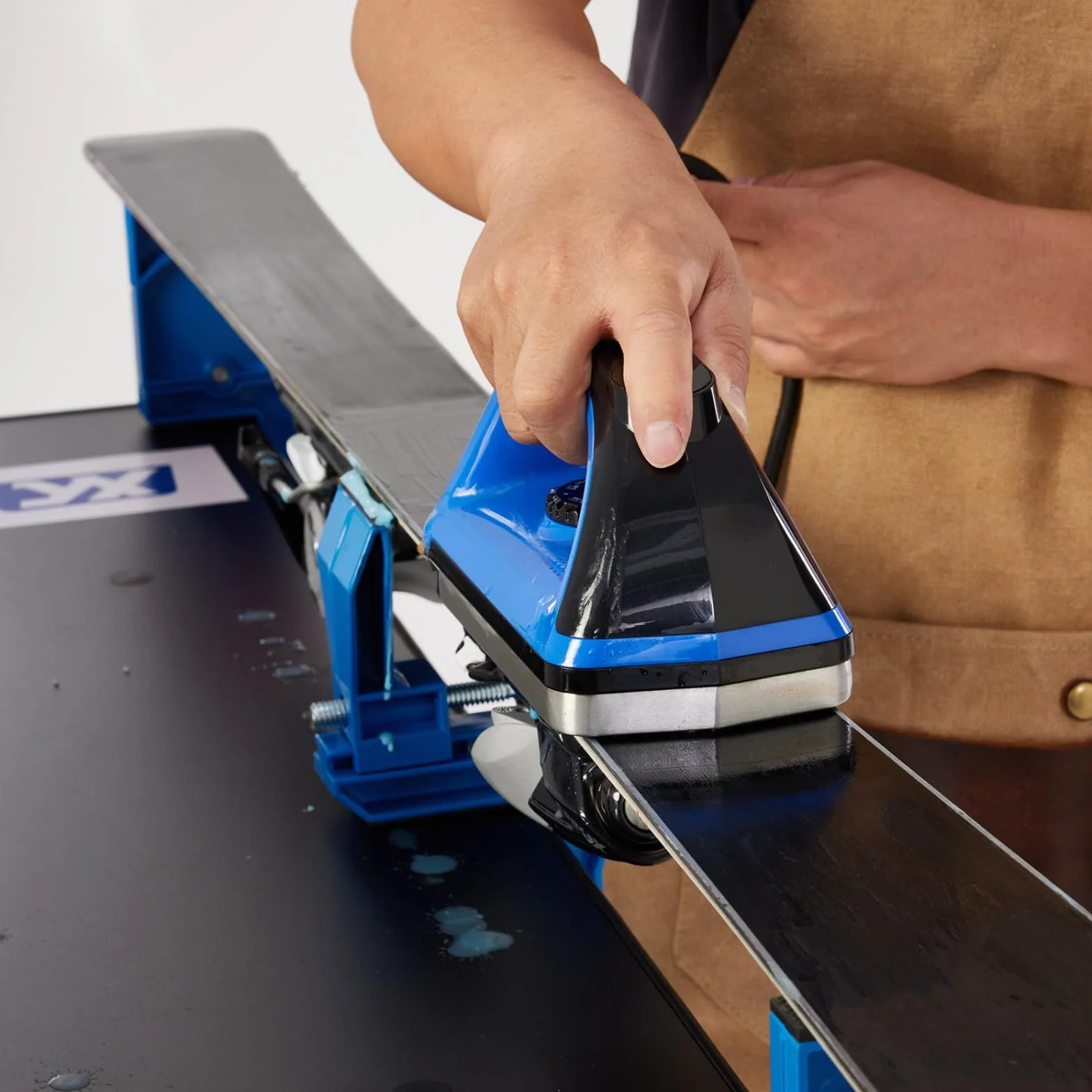 XCMAN Fer à cire pour ski et snowboard 120 V 800 W avec plaque alvéolée et contrôle de température