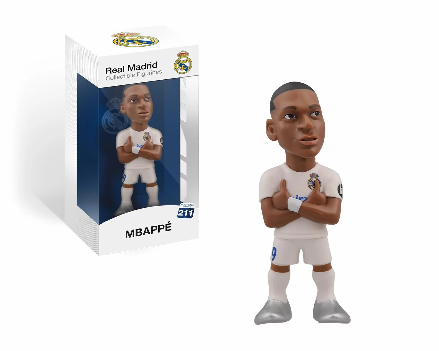 MINIX Figurine Mbappé Real Madrid 12 cm Collection Cadeau Enfants Adultes Fans Football