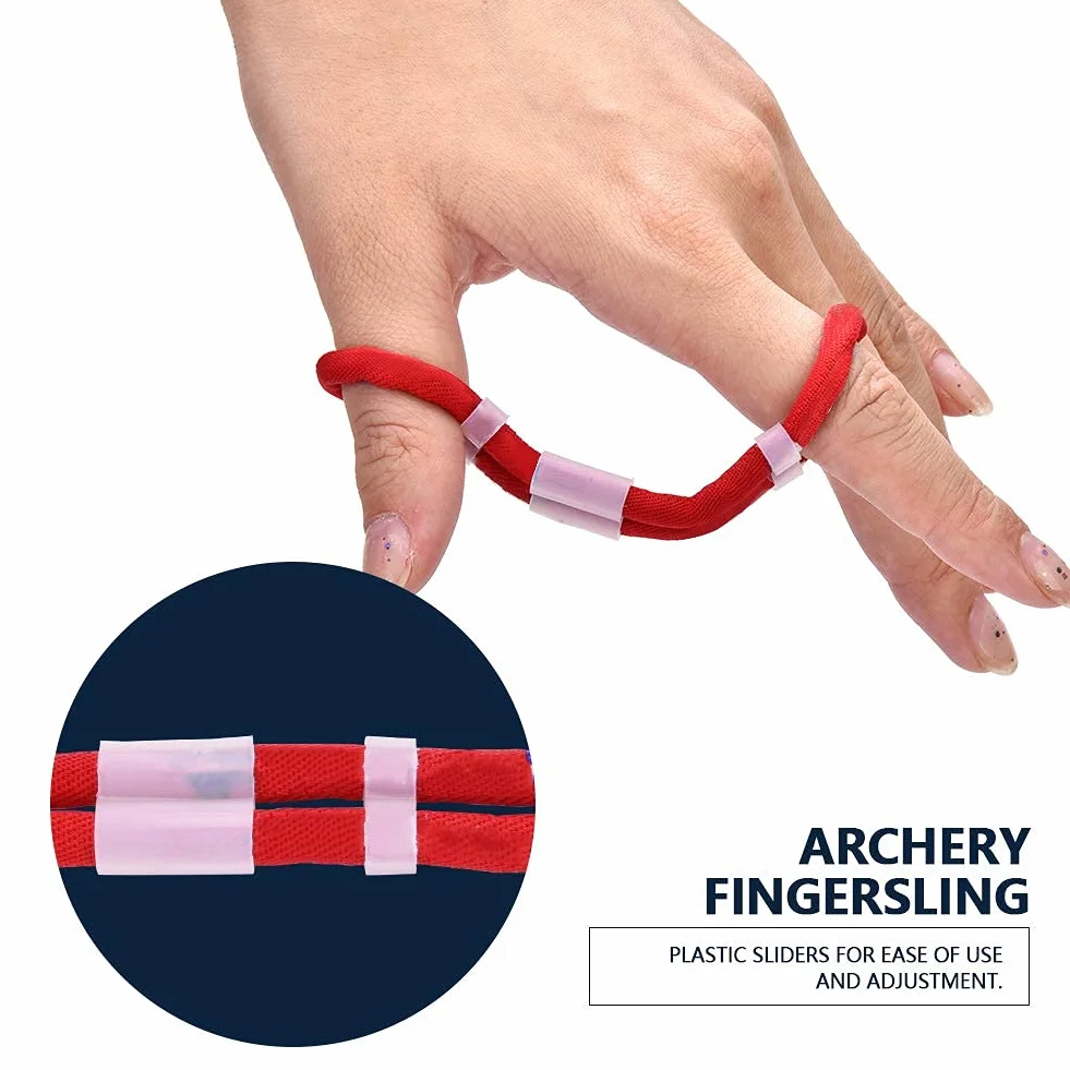 Alomejor Archery Finger Sling élastique réglable pour Arc recourbé