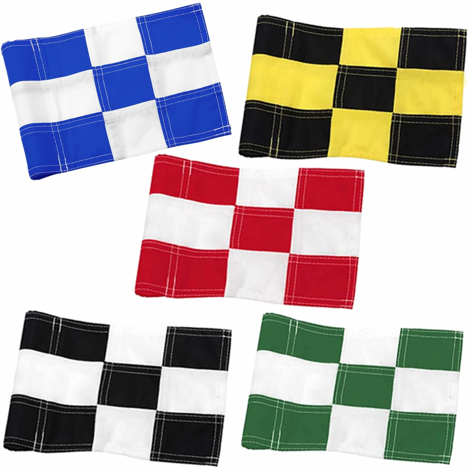 Drapeaux verts de golf résistants aux déchirures - Haute visibilité - Drapeau de golf pour débutants
