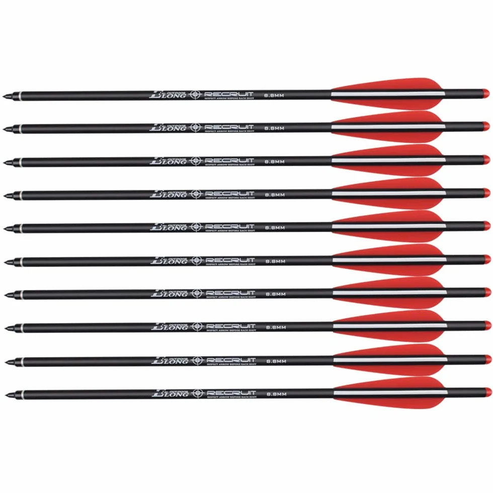 Lot de 12 vis d'arbalète en carbone 45,4 cm 55,6 cm pour chasse tir à l'arc