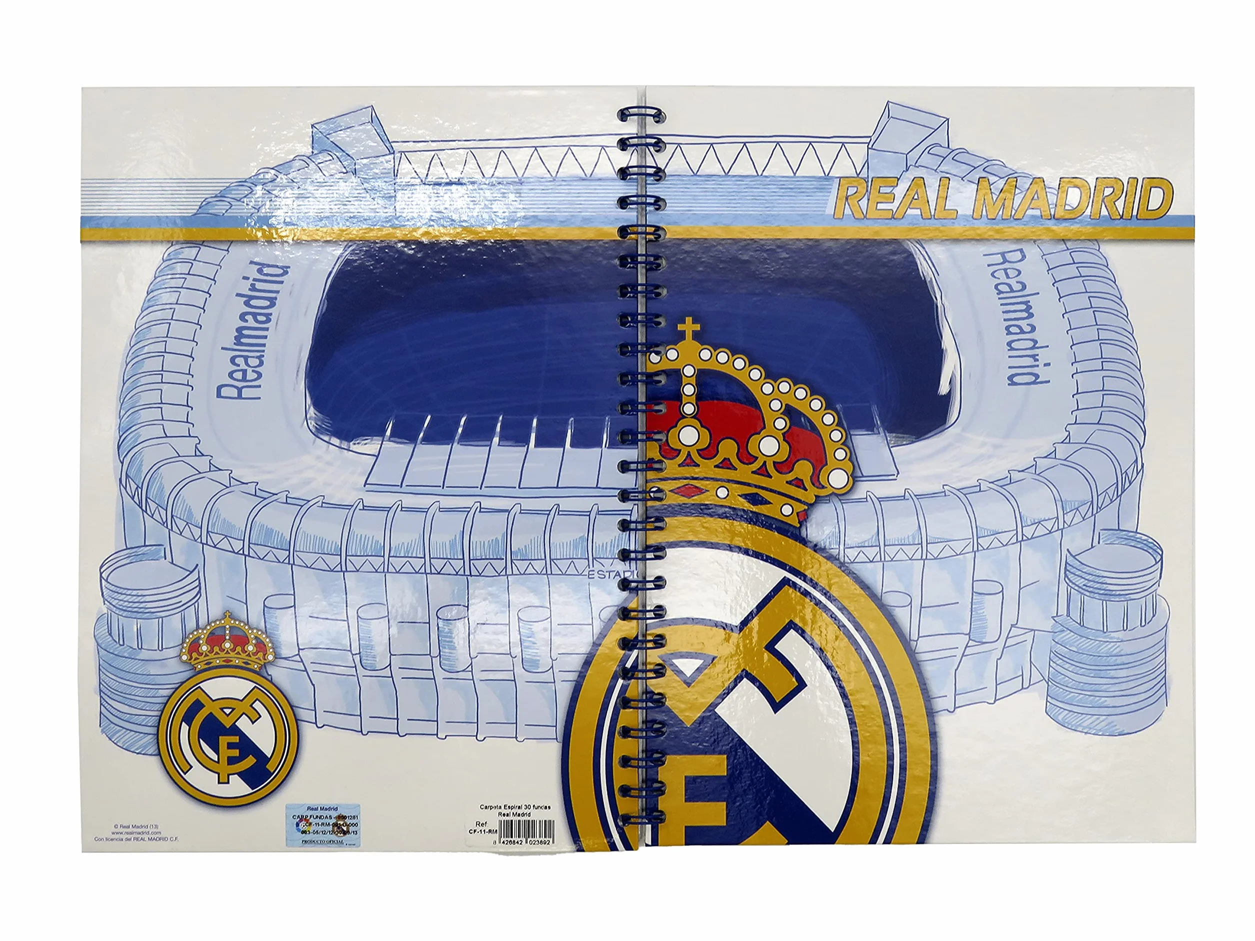 CYP BRANDS Real Madrid CF-11-RM Chemise à spirales 30 pochettes