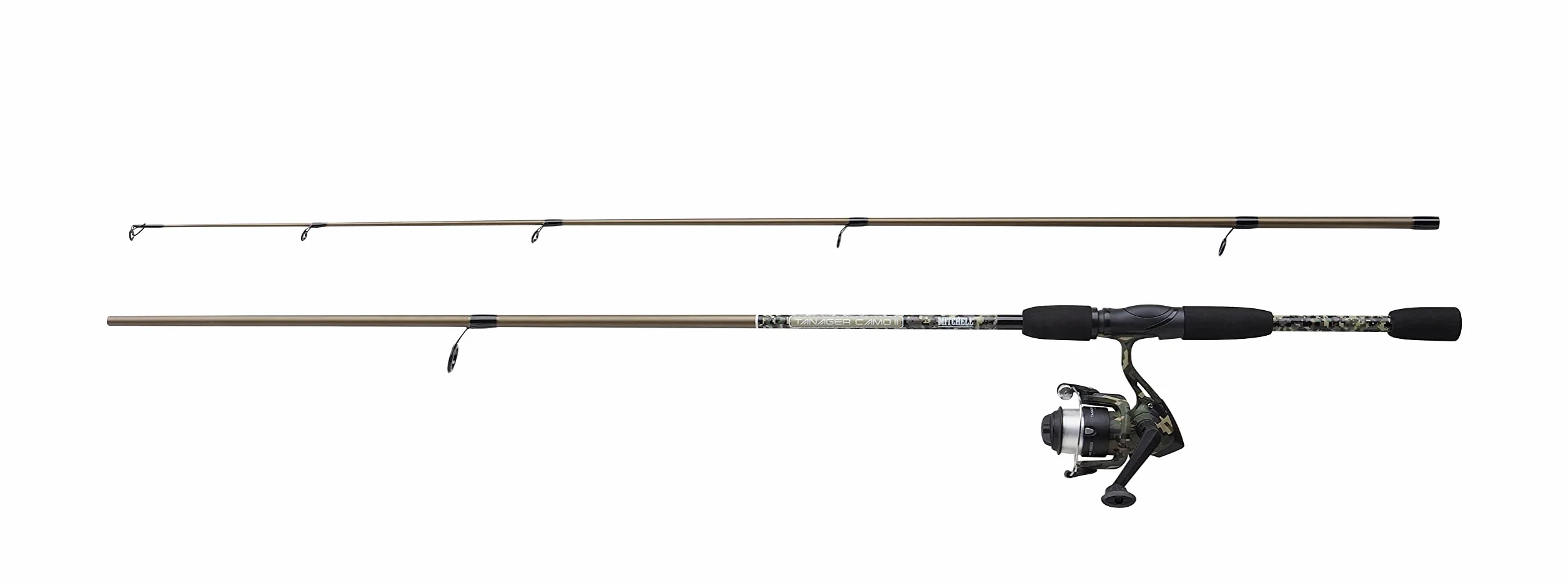 Mitchell Tanager Camo II Spin Combo | Canne à pêche Spinning légère et Moulinet pour pêche en eau douce