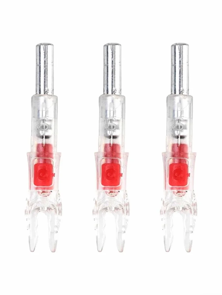 Encoches de flèche lumineuses LED lot de 3 pour tiges 6,2 mm rouge/vert/bleu/multicolore