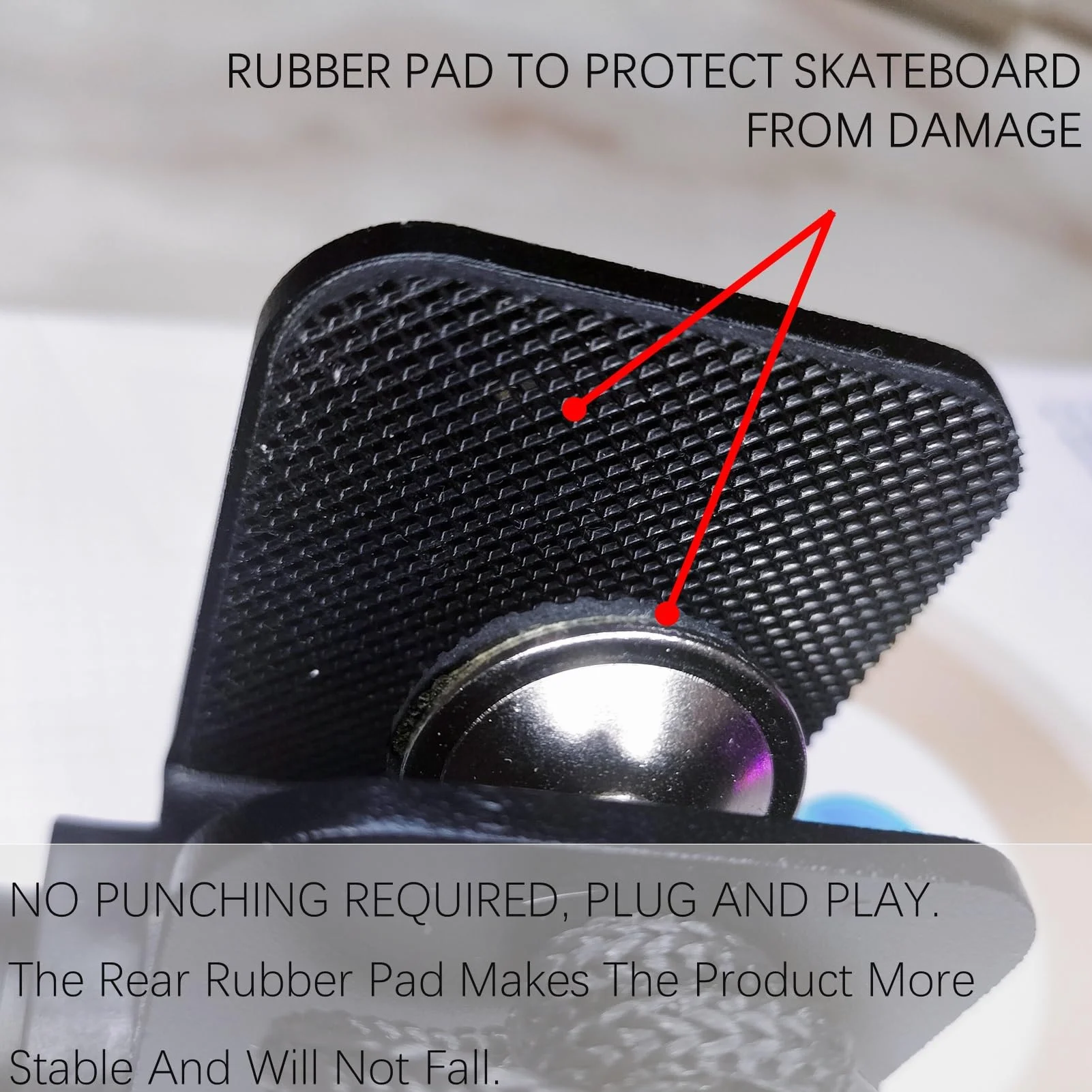 Lumières de skateboard portables amovibles avec lampe de poche pour croisières nocturnes
