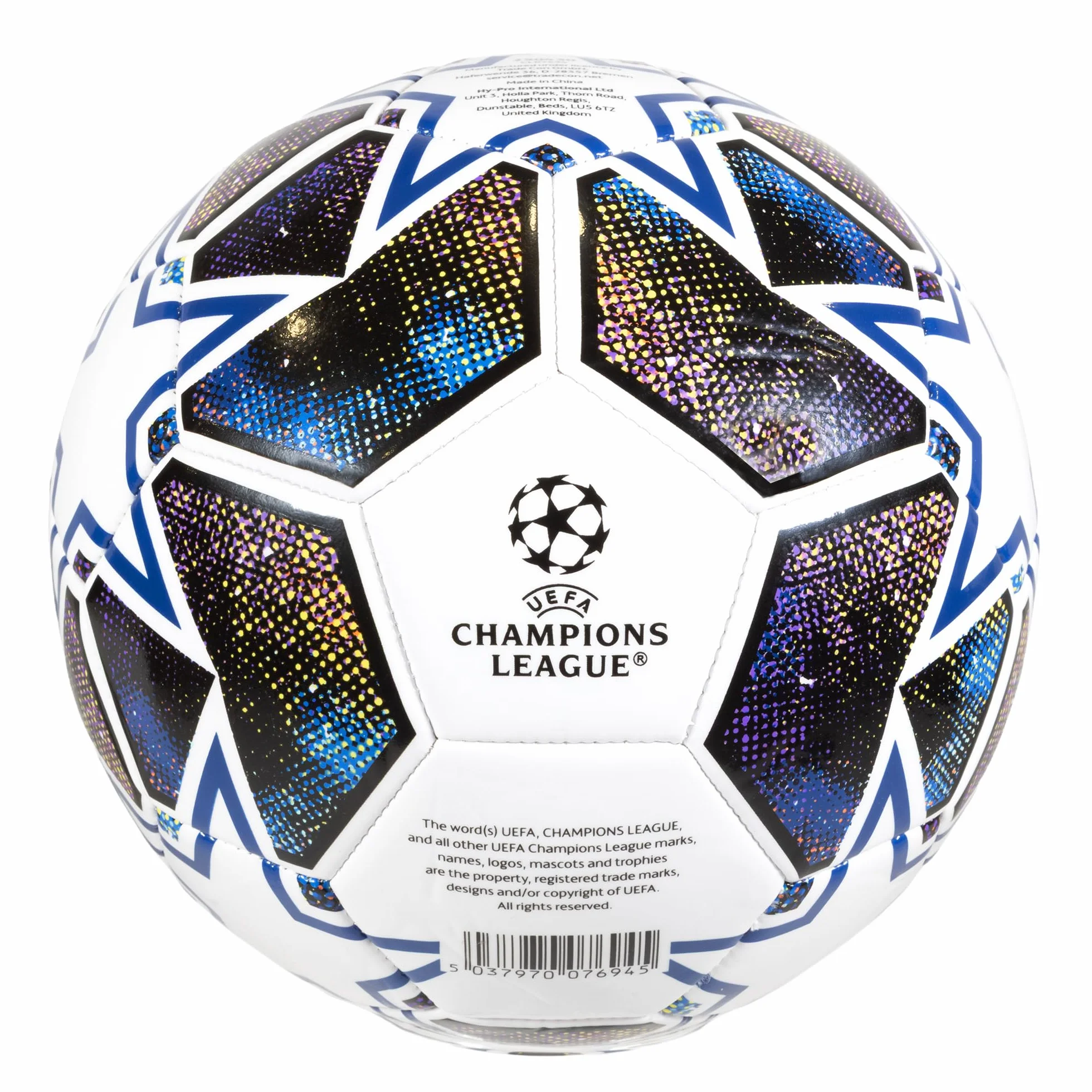 Ballon de Football Hy-Pro UEFA Champions League Taille 5 Officiel Entraînement Match