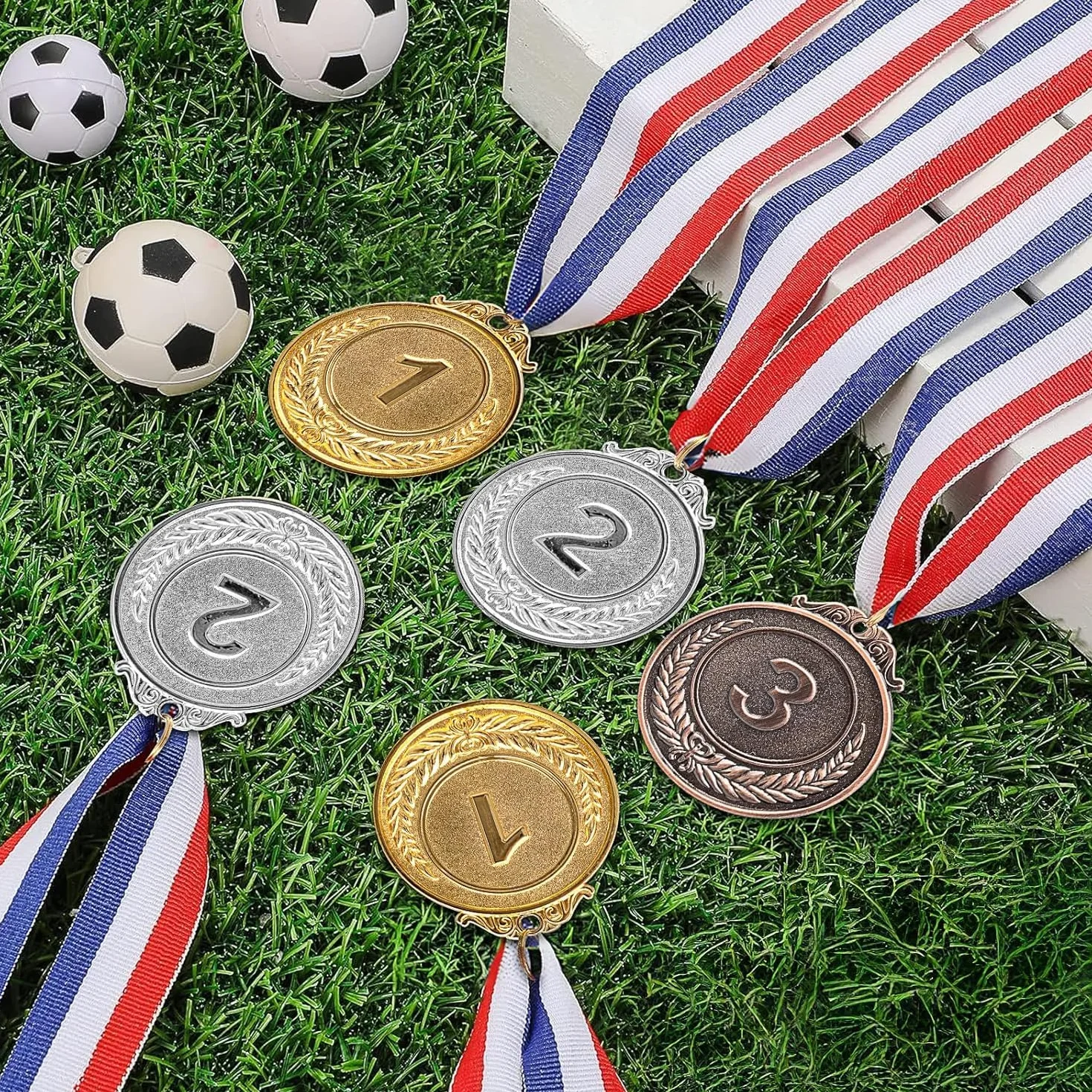 MALLOOM 30 Médailles Or Argent Bronze – Médailles Vainqueur Compétitions Fêtes Style Olympique