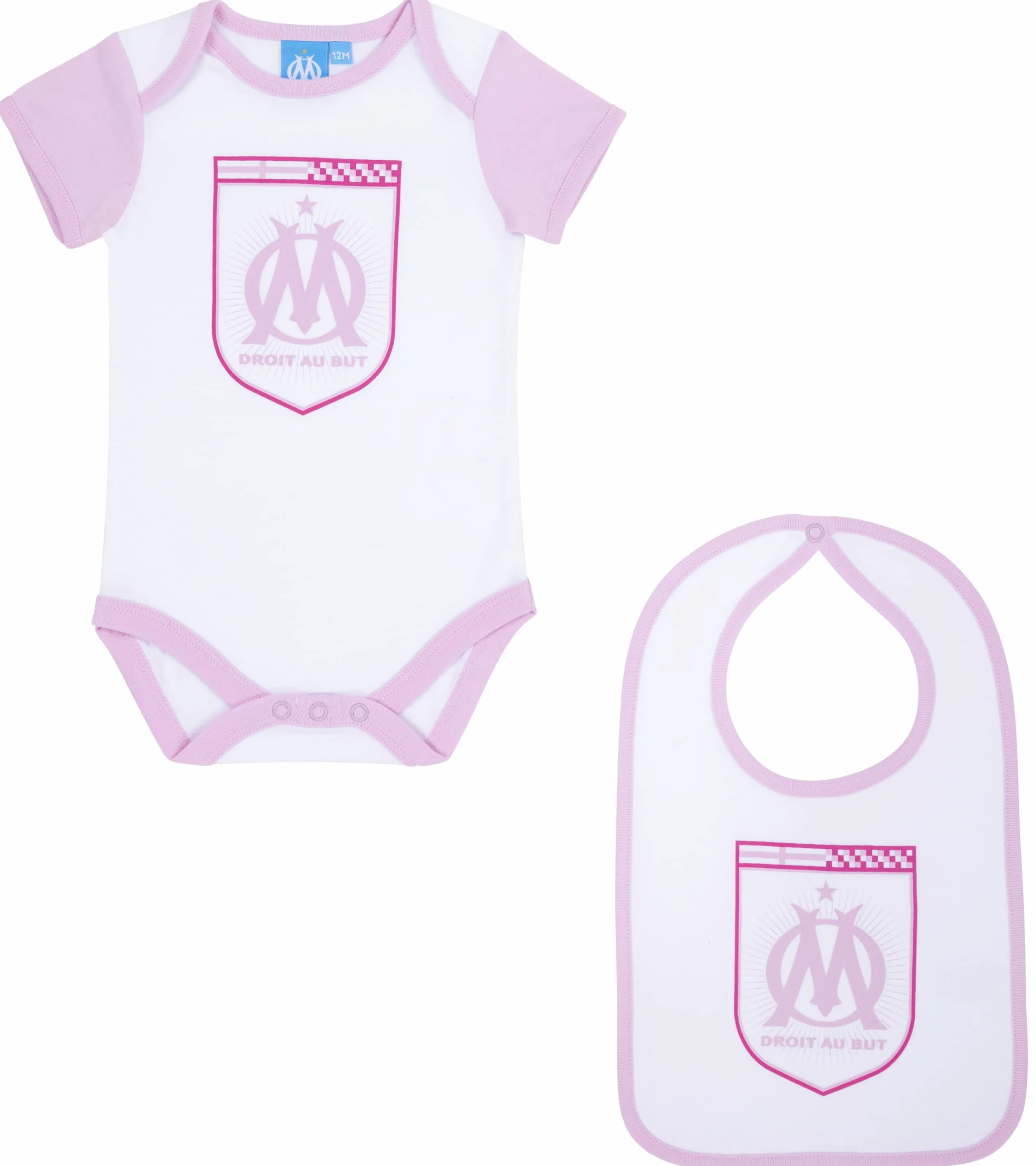 OLYMPIQUE DE MARSEILLE Body Bavoir bébé Fille Om Collection Officielle