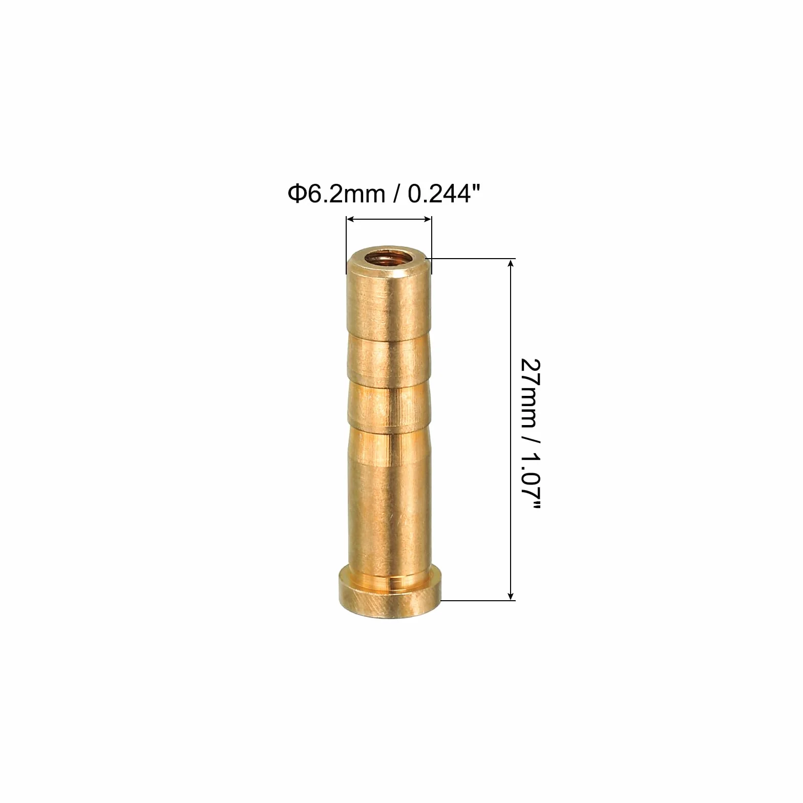 PATIKIL Insert en Laiton 12 Pcs pour Flèche de Tir à l'arc 0,244/6,2 Mm