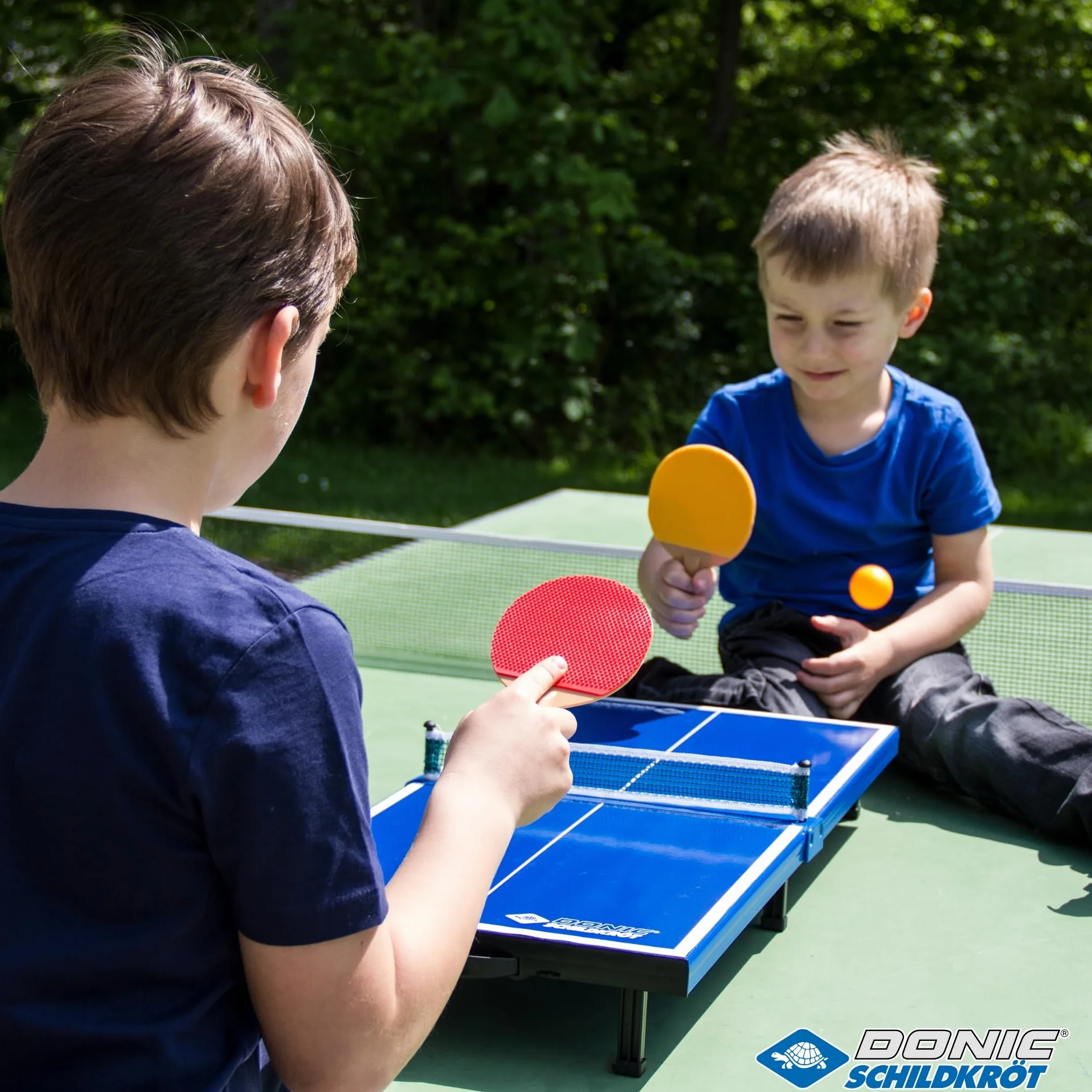 Donic-Schildkröt Mini Table de Ping-Pong Pliable avec 2 Raquettes et 1 Balle