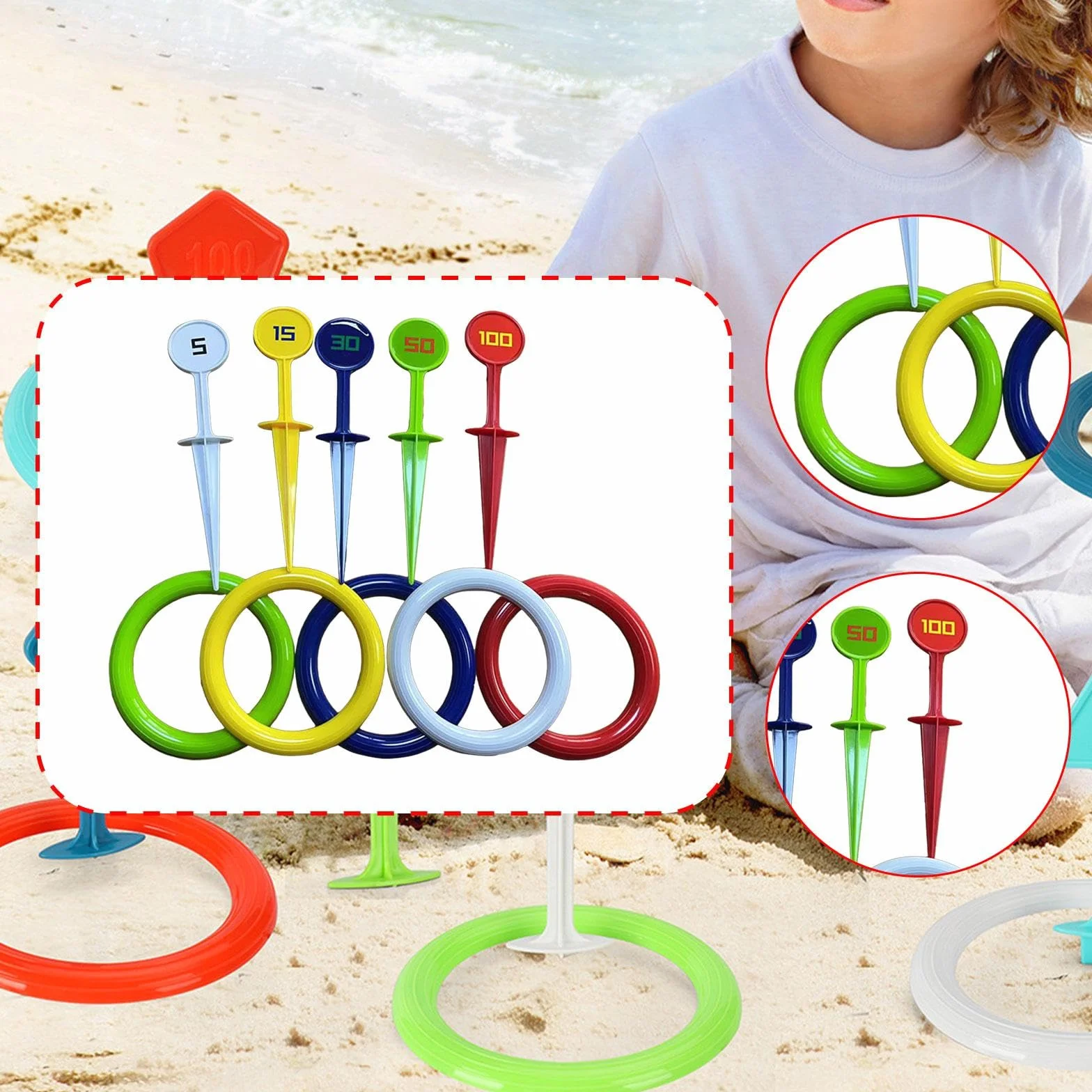 Jeu de lancer d'anneaux pour enfants, jouet éducatif interactif