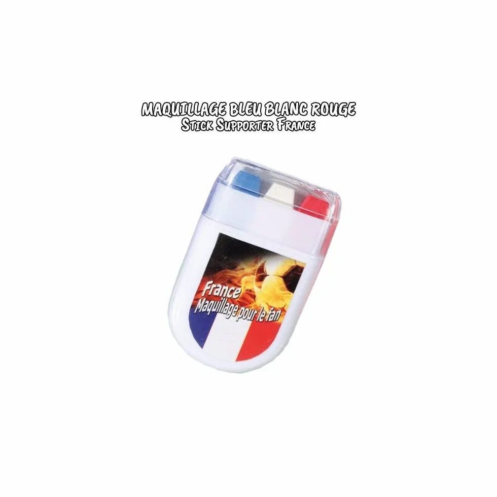 Accessoire du Supporter Maquillage 3 Couleurs Drapeau Français 6 cm