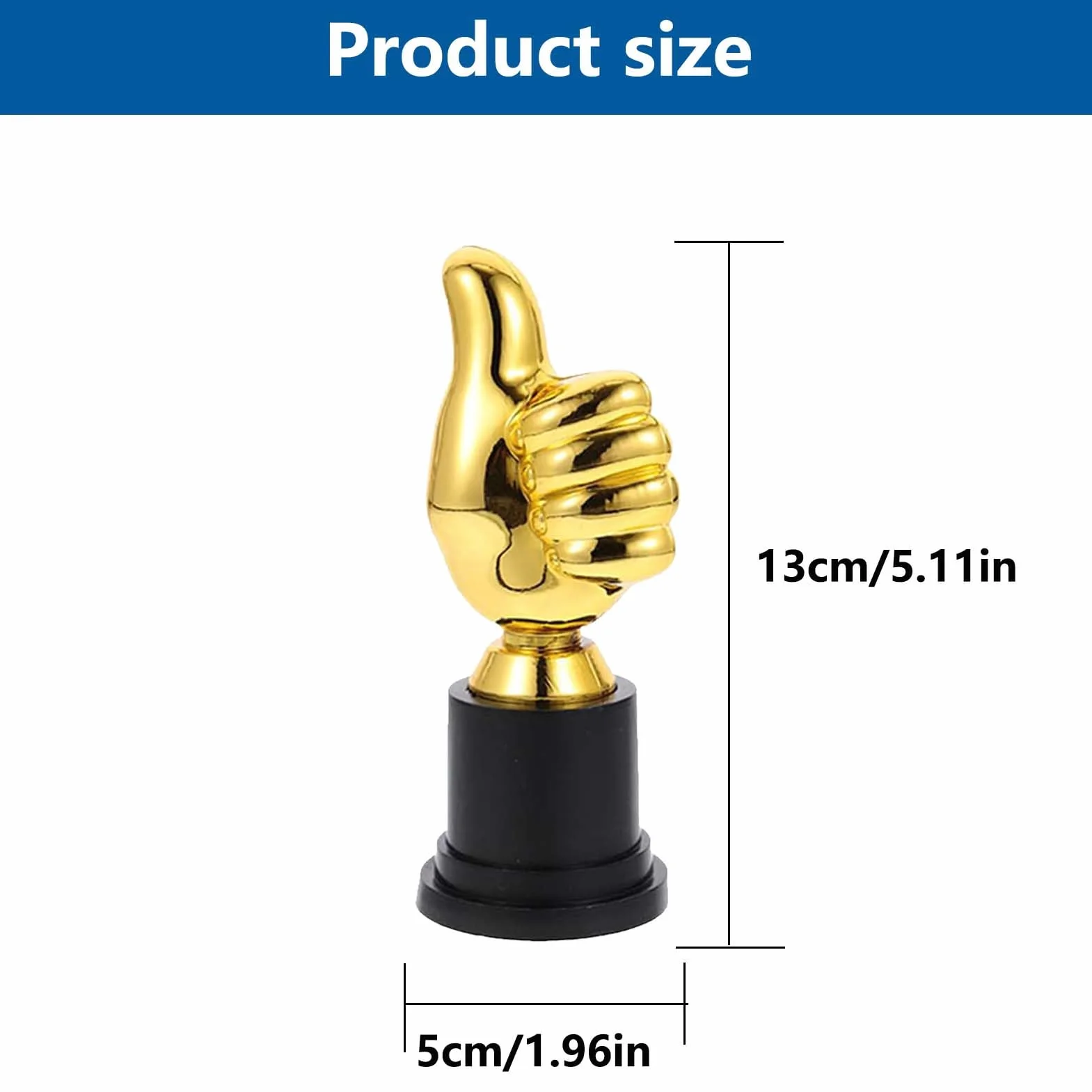 Trophées en Plastique Support Médaille, 4 Pièces Trophée Bravo Mini-Trophée Récompense Enfant pour Compétitions Sportives