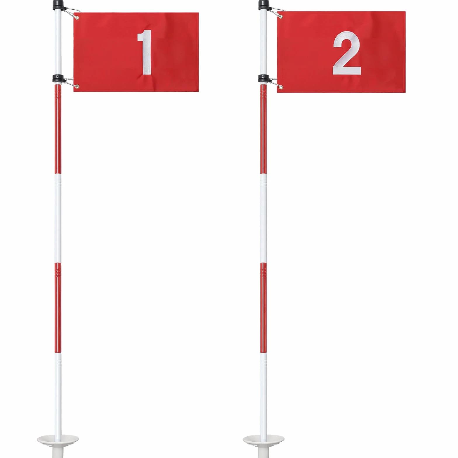 Mât de Drapeau de Golf 188 cm Nylon avec 5 Pièces Amovibles pour Jardin et Putting