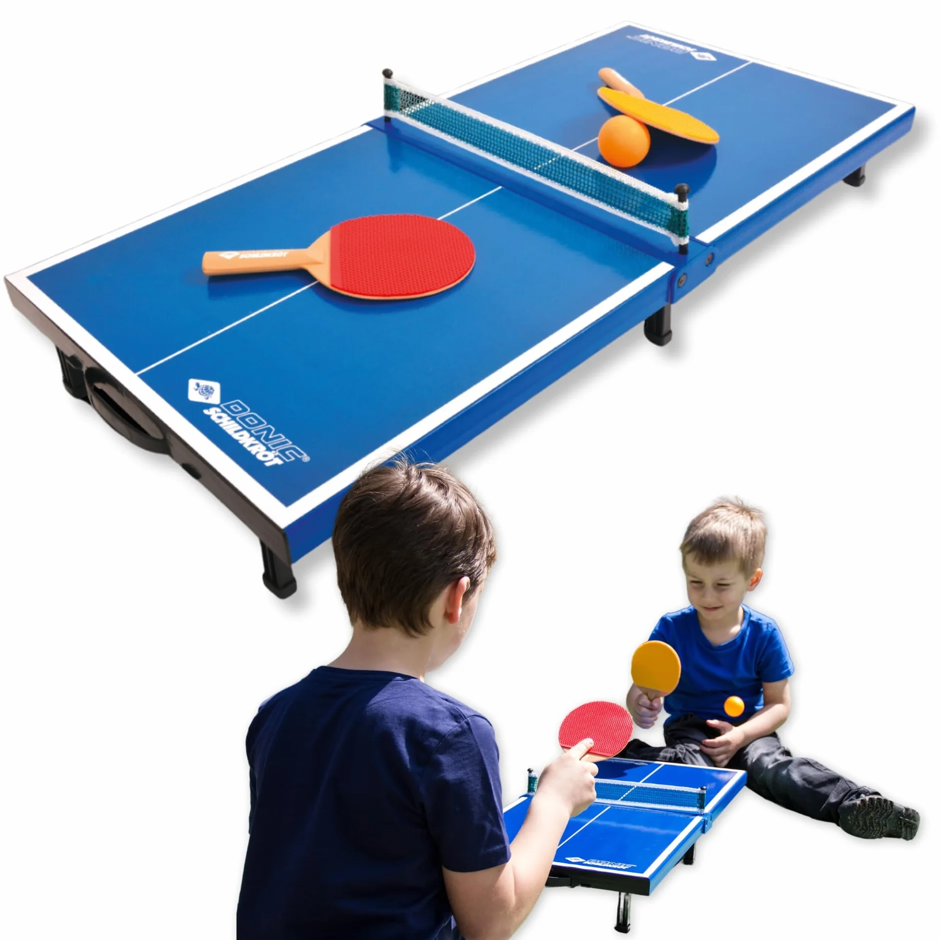 Donic-Schildkröt Mini Table de Ping-Pong Pliable avec 2 Raquettes et 1 Balle