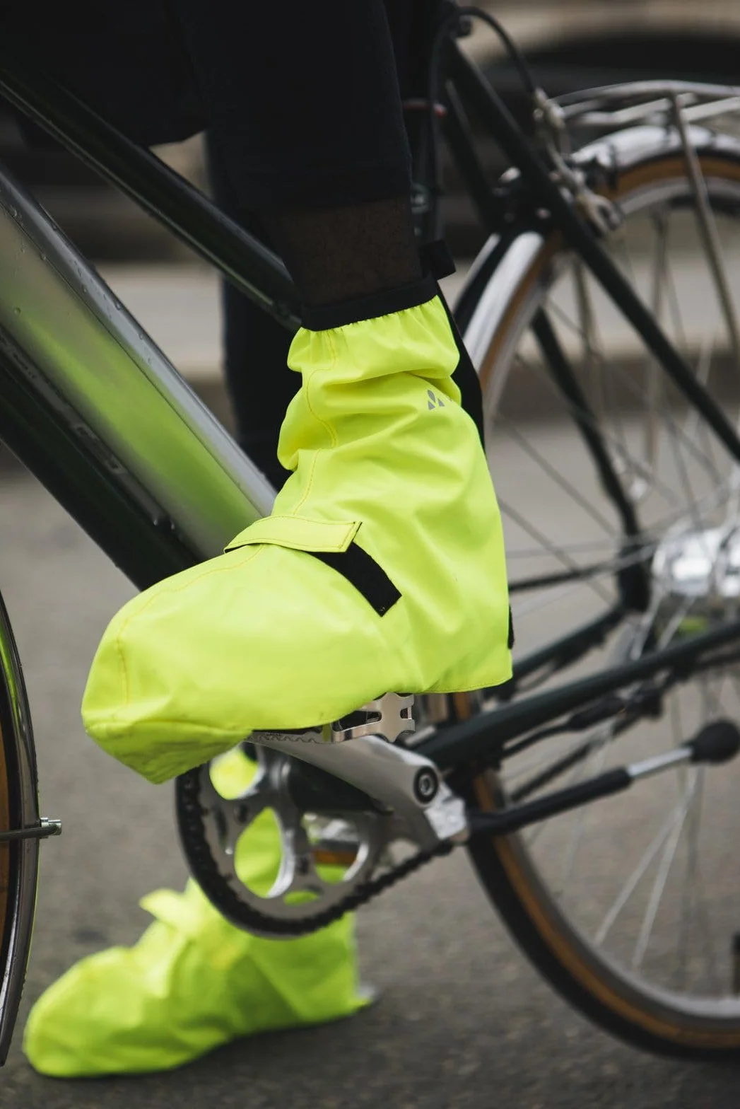 VAUDE Bike Gaiter Surchaussures Imperméables Pluie Fermeture Auto-agrippante 2 Couches Polyester Vélo Randonnée
