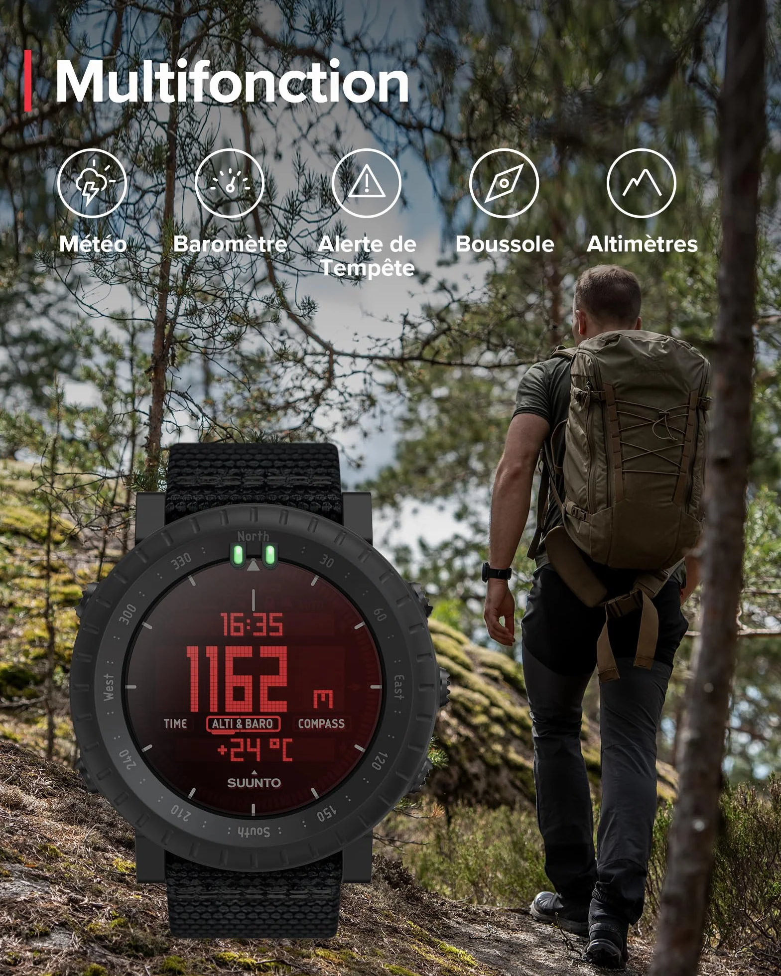 Suunto Core Alpha Stealth Montre Outdoor altimètre baromètre GPS